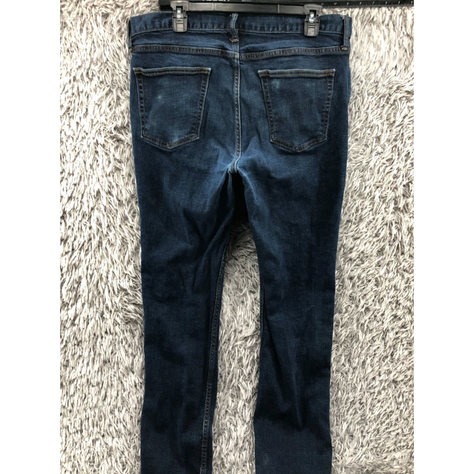 Old Navy Old Navy Slim Straight Jeans Mens 36x32 Blue Dark Wash Denim 5-Pocket Straight Slim Waist 36 Mens Jeans Size US 36 / EU 52 - 5 Thumbnail