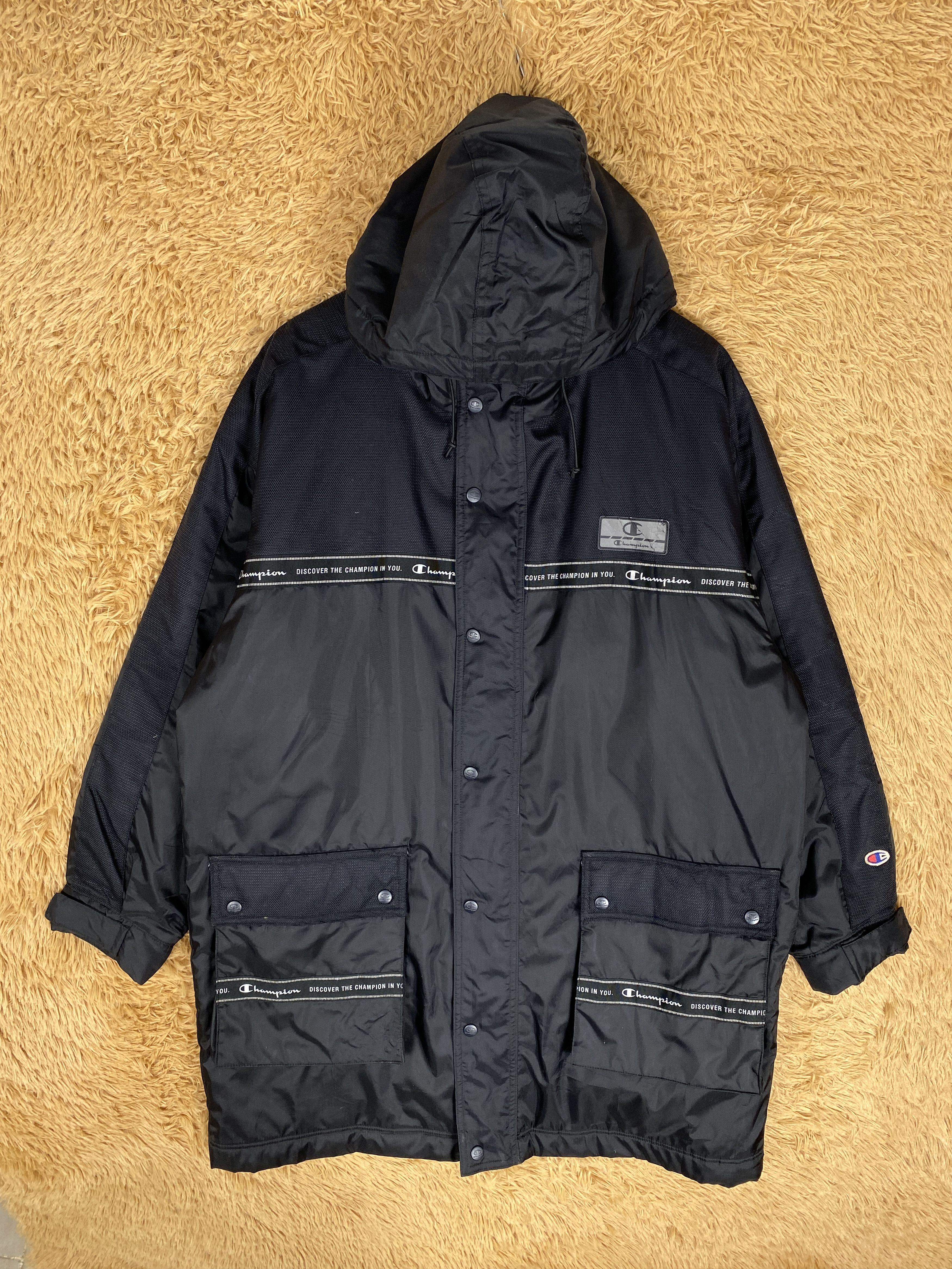 Champion Vintage Champion Hoodie Long Jacket J2289 Size US L / EU 52-54 / 3 - 1 Thumbnail