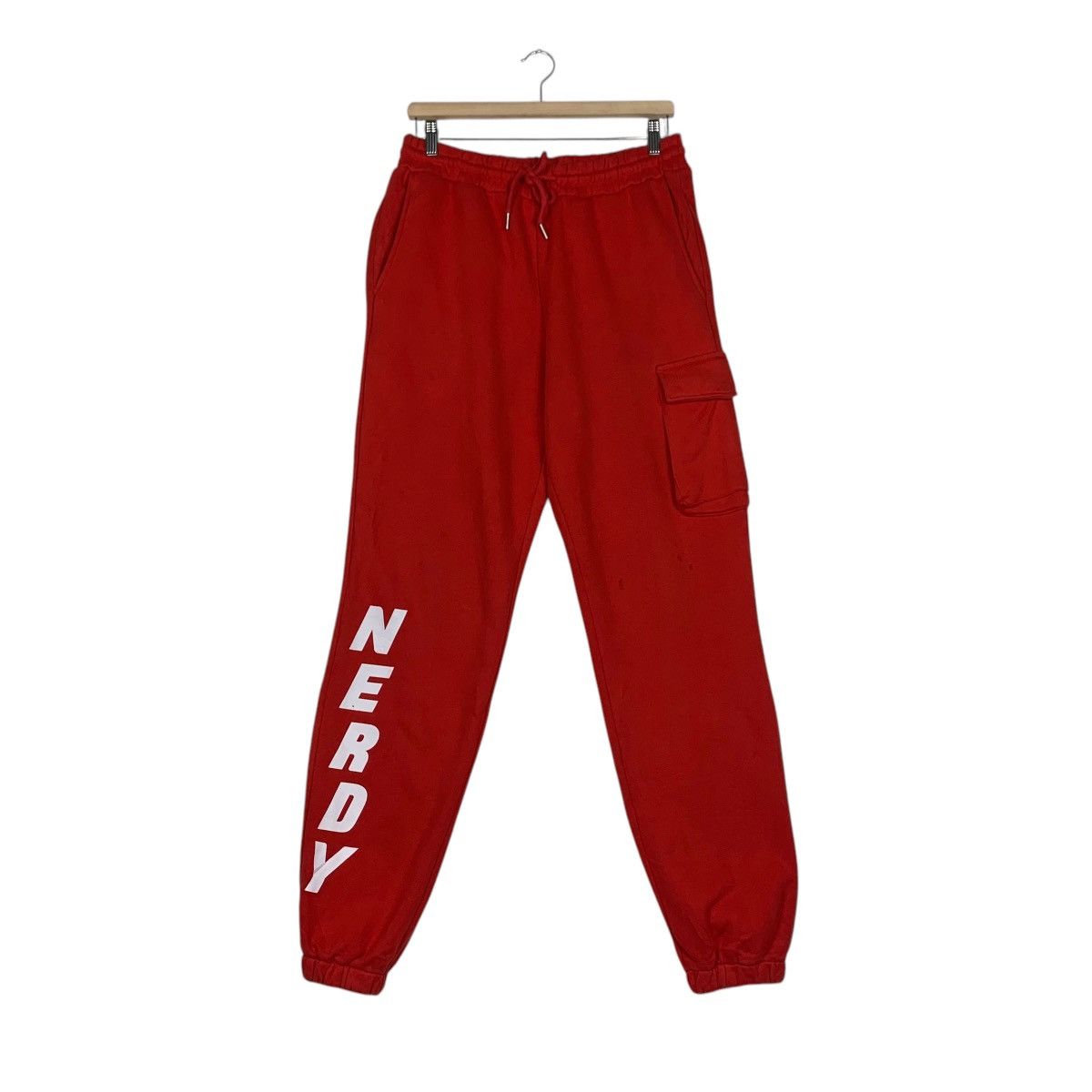 NERDY NERDY Big Logo Drawstring Red Sweatpant #1480-C67 Size US 30 / EU 46 - 1 Thumbnail