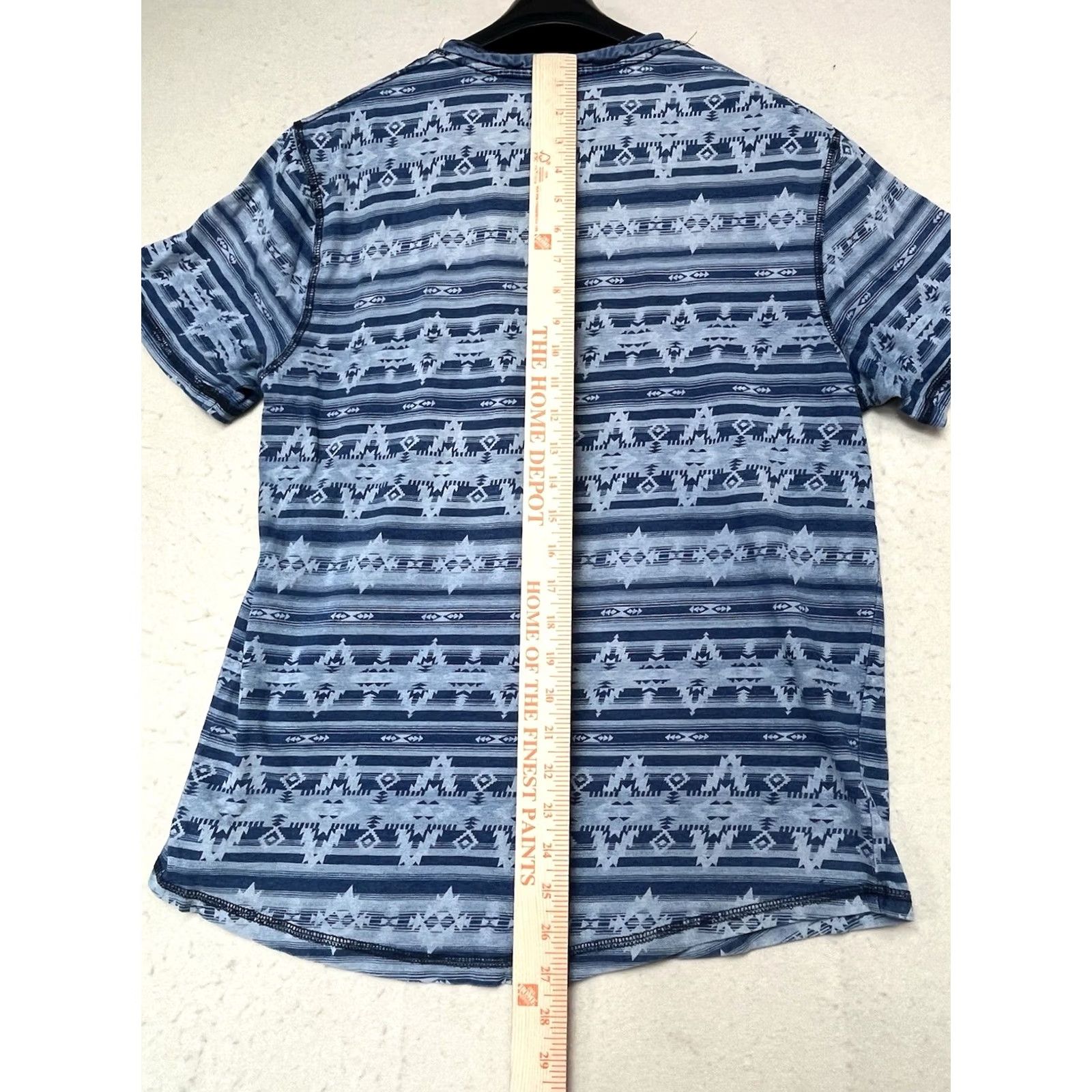 Vintage Lucky Brand Mens Medium Blue Polo Shirt Western Aztec Tribal Size US M / EU 48-50 / 2 - 4 Thumbnail