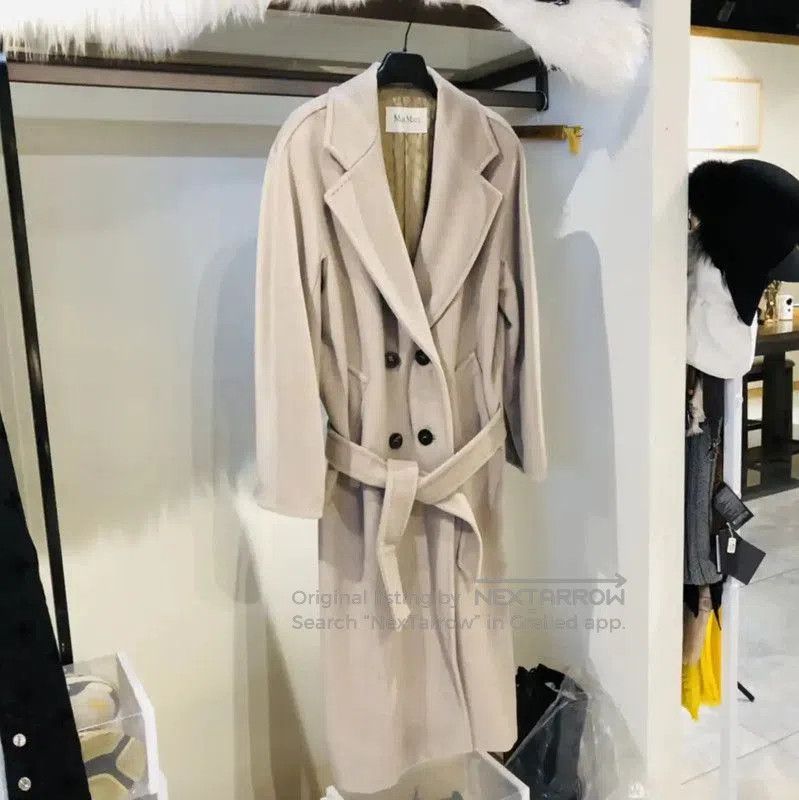 Max Mara MaxMara Light Gray Wool Women's Trench Coat . Size M / US 6-8 / IT 42-44 - 2 Thumbnail