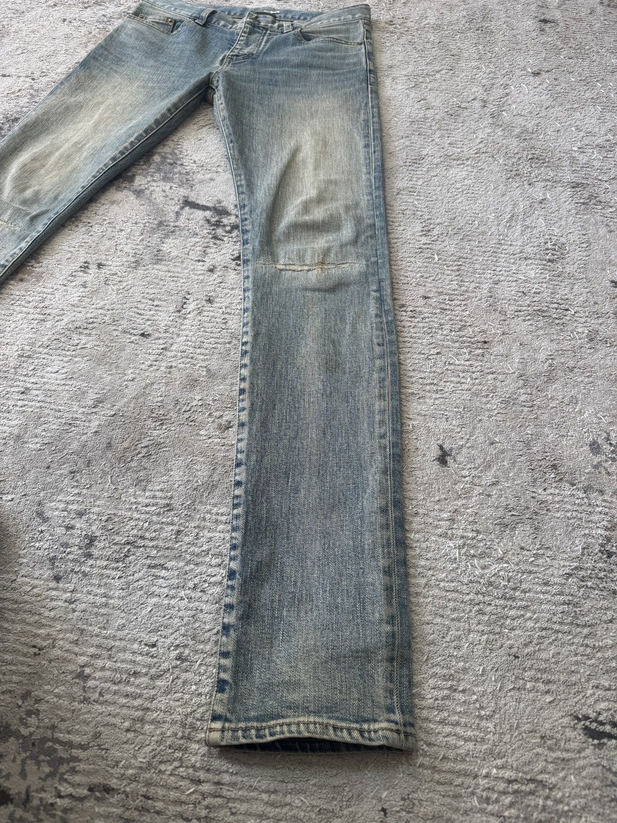 Saint Laurent Paris Saint Laurent Repaired Knee Slit Jeans Size US 29 - 3 Thumbnail