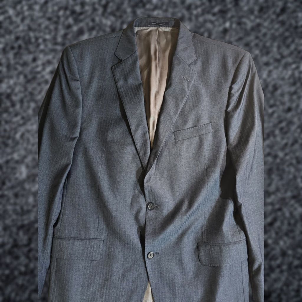 Cremieux Daniel Cremieux Collection Loro Piana Super 130s Suit Jacket Mens Blue 43L Blazer Jacket Single-Breasted Notch Lapel Wool Wool Blend 43 Chest Regular Size 46R - 1 Thumbnail