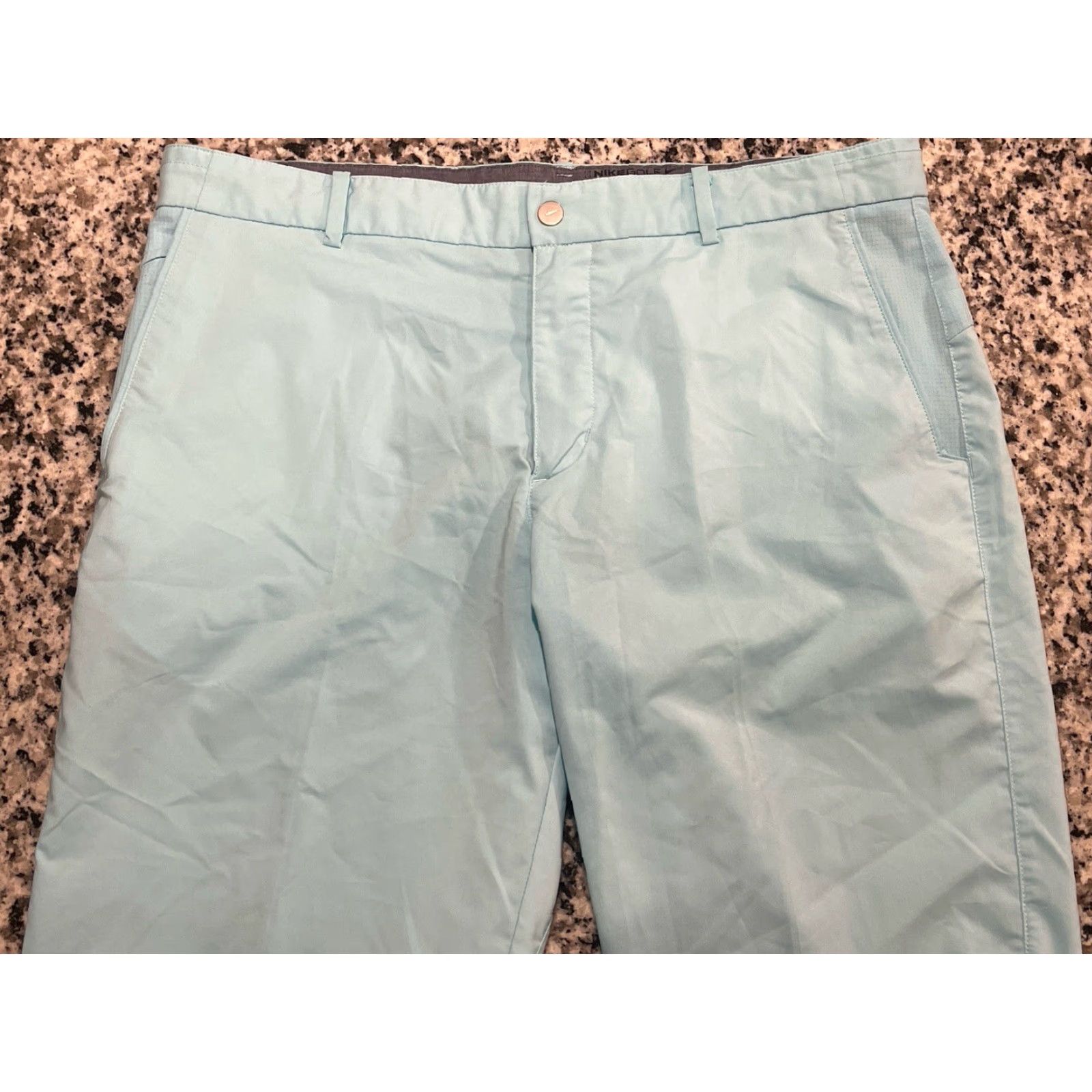 Nike Nike Golf Pants Mens Chino Pants 35 Regular Inseam 31 Dri Fit Blue Logo Casual Men Size US 35 - 2 Thumbnail