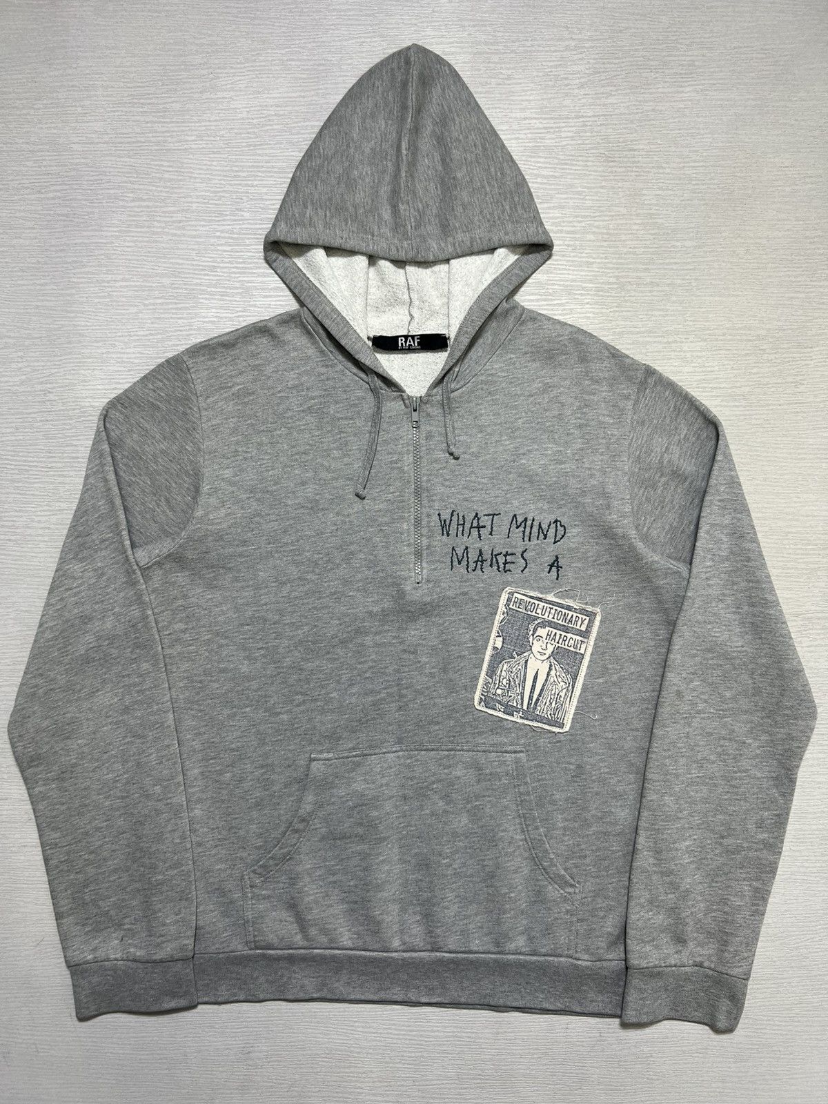 Raf by Raf Simons Raf by Raf Simons - Patchwork Half Zip Hoodie Size US XL / EU 56 / 4 - 1 Thumbnail