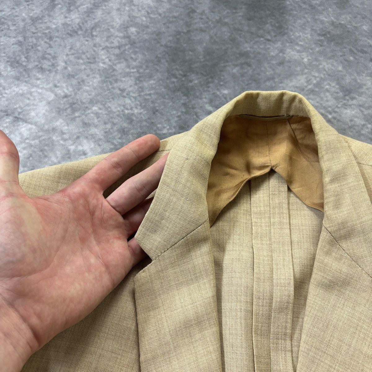 Vintage 1960s Wool Suit 70s Vintage Two Piece Suit Large Scotts US Size 42R - 11 Thumbnail