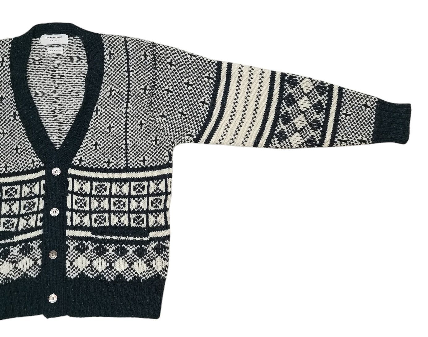 Thom Browne Thom Browne Mohair Blend 4 Bar Knit Cardigan Jacket Size US S / EU 44-46 / 1 - 11 Thumbnail