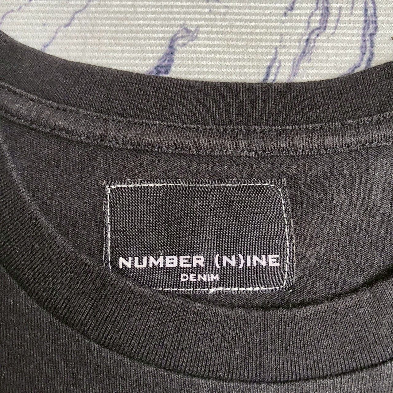 Number (N)ine Vintage NUMBER (N)INE Denim Logo Tee — Treble Clef Era Size US L / EU 52-54 / 3 - 5 Thumbnail