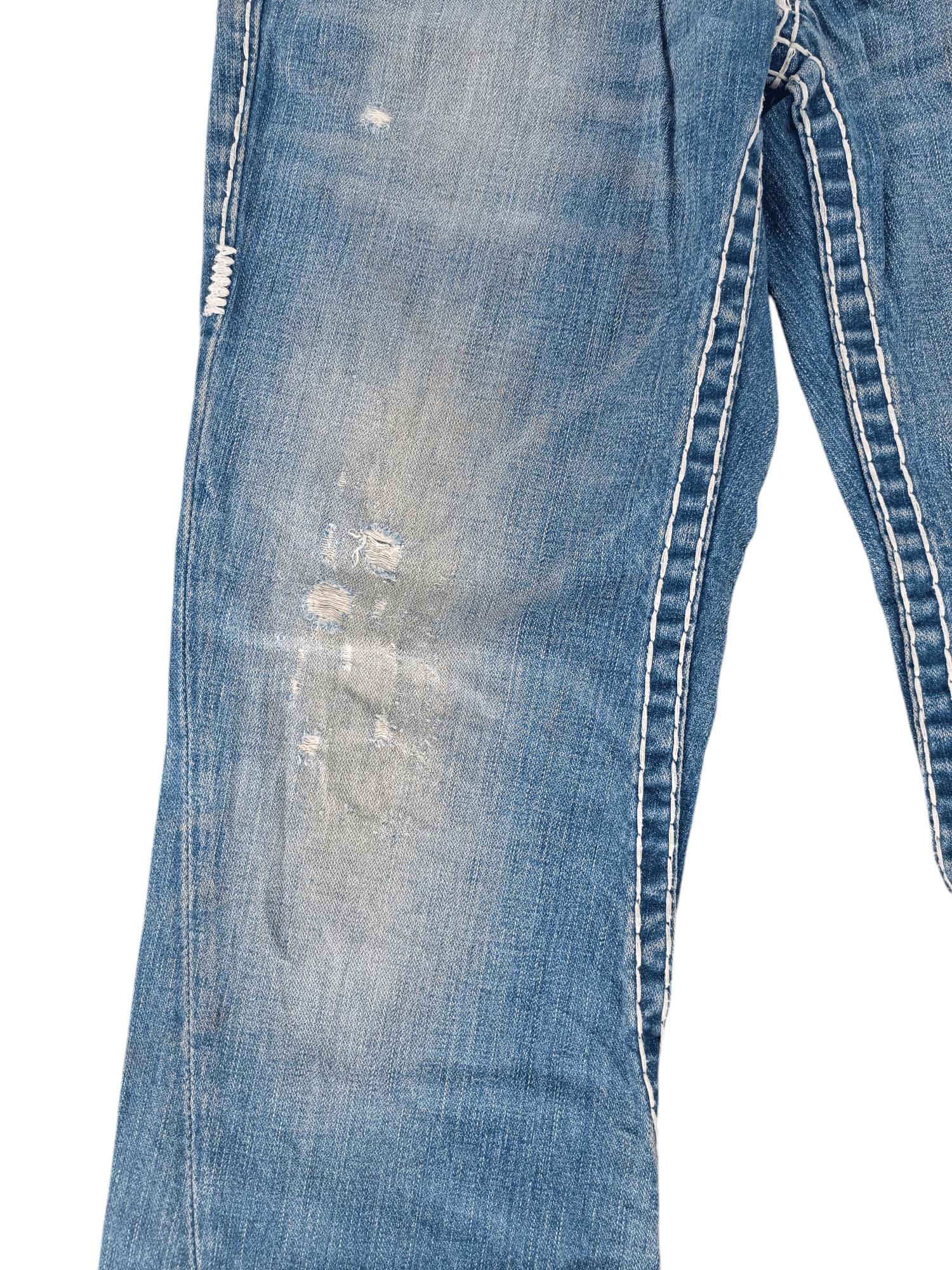 True Religion × Vintage True Religion ひ Joey Super T Distressed Baggy Flare Y2K Size US 32 / EU 48 - 7 Thumbnail