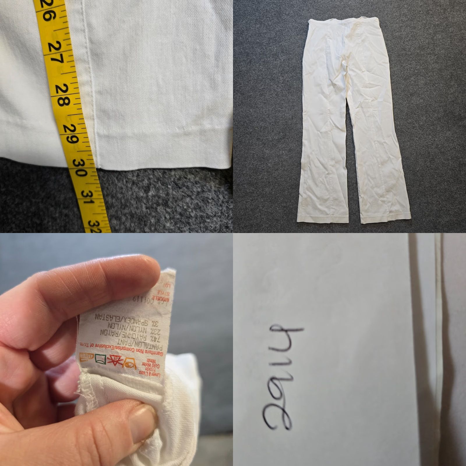 Joseph Ribkoff Joseph Ribkoff Pants Womens Size 8 White Stretch Flare Pockets Casual Capsule Holiday Summer Capsule Size 30" / US 8 / IT 44 - 8 Thumbnail