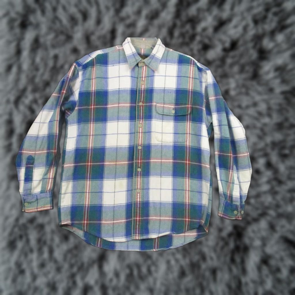 Vintage VINTAGE Brian Flannel Shirt Medium Plaid Heavyweight Shacket Size US M / EU 48-50 / 2 - 1 Thumbnail