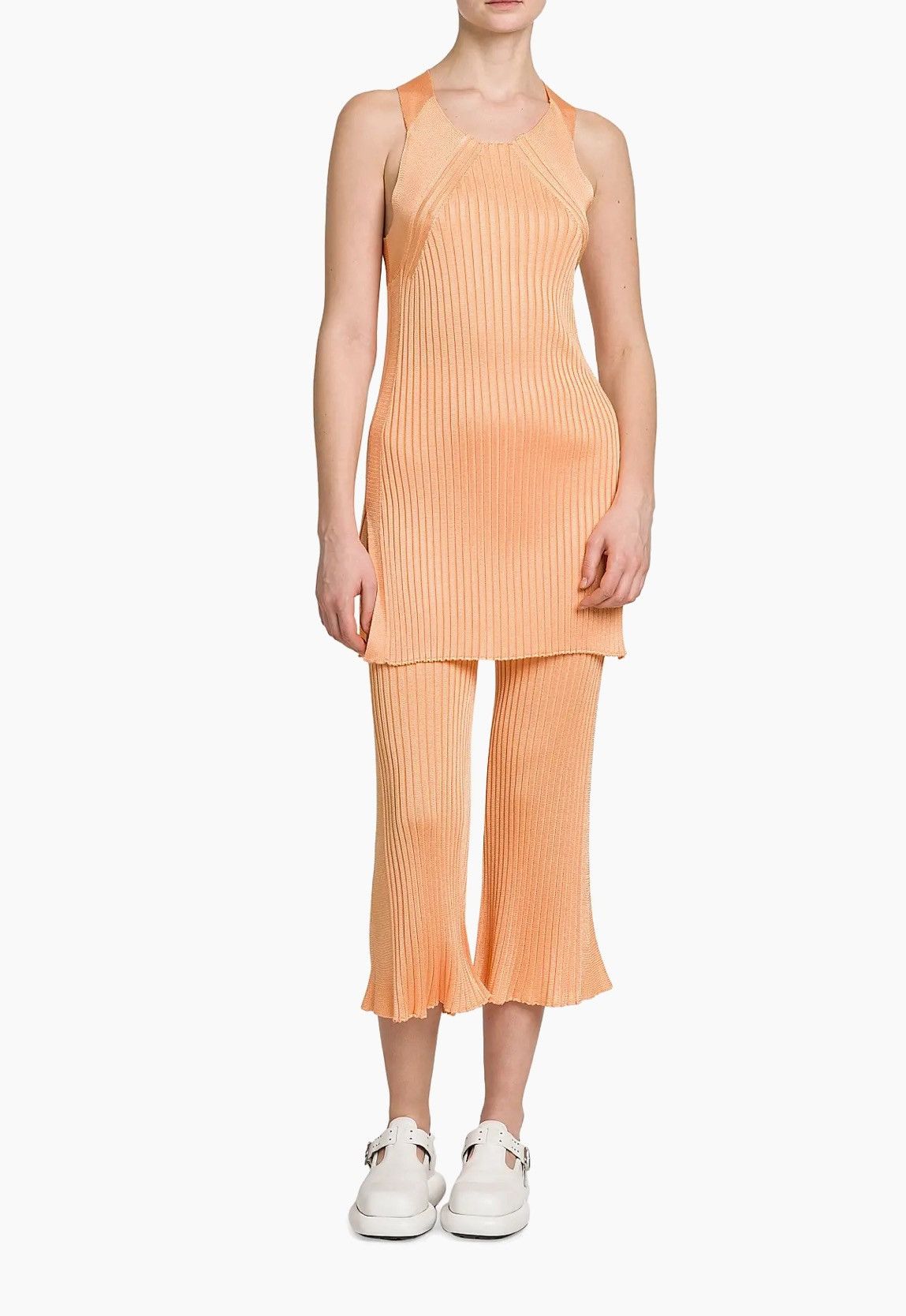NWOT Jil Sander Rib-Knit Cropped Pants in 34