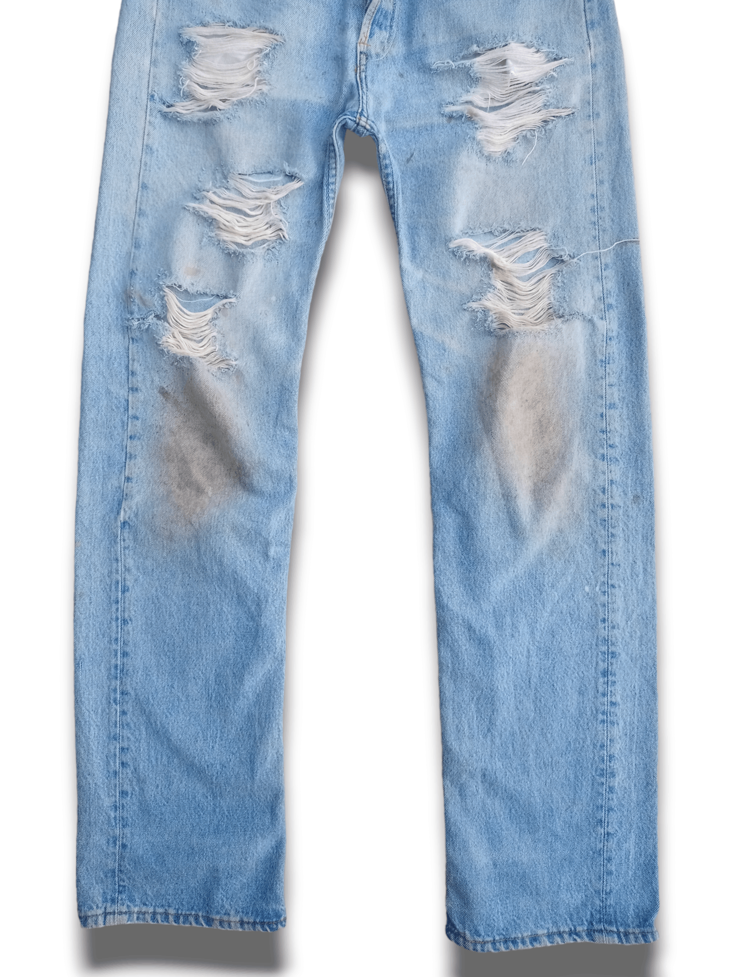 Levi's × Levi's Vintage Clothing Vintage 90s Levis 501 Blue Wash Distressed Baggy Jeans 31x32 Size US 31 - 5 Thumbnail
