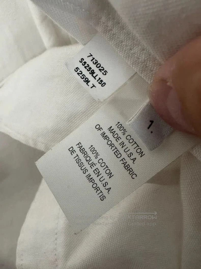 Thom Browne Thom Browne White Long Sleeve Shirt. Size US S / EU 44-46 / 1 - 7 Thumbnail
