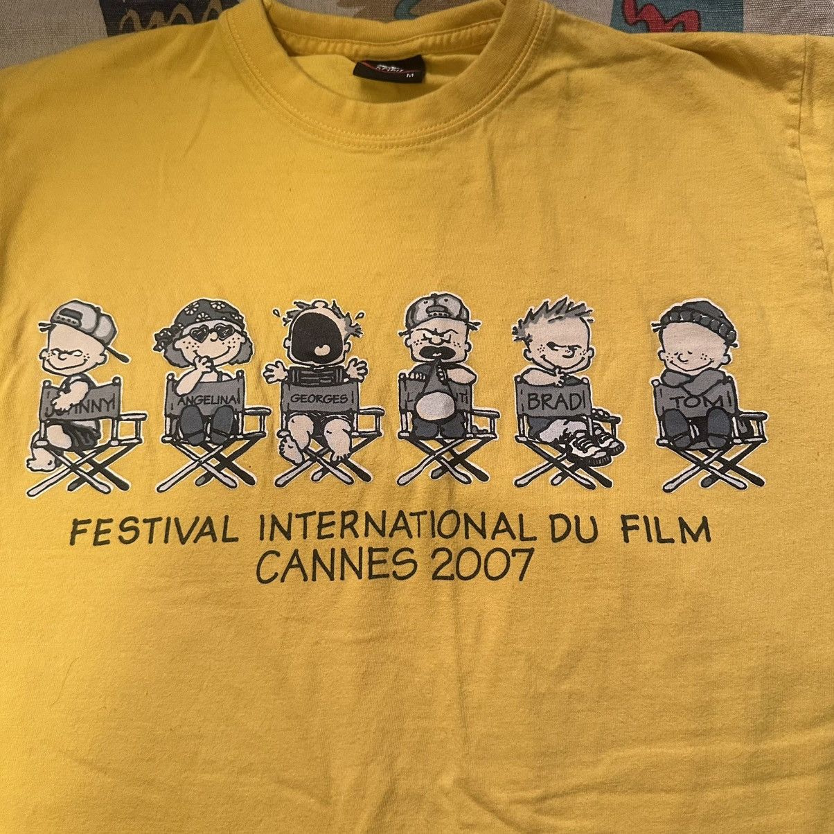Vintage VTG Cannes Film Festival Promo T-Shirt 2007 Peanuts Spoof Size US M / EU 48-50 / 2 - 2 Thumbnail