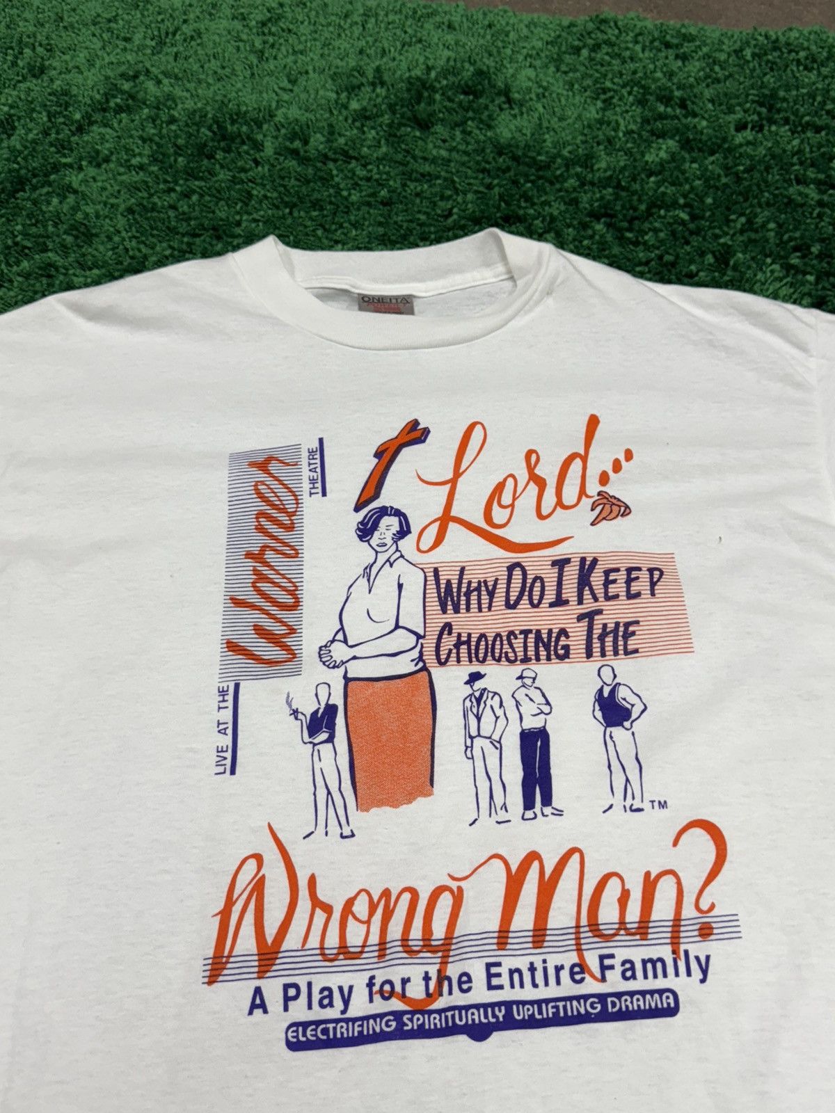 Vintage Lord, Why Do I keep Chosing The Wrong Man? Oneita GRAIL Size US XL / EU 56 / 4 - 3 Thumbnail