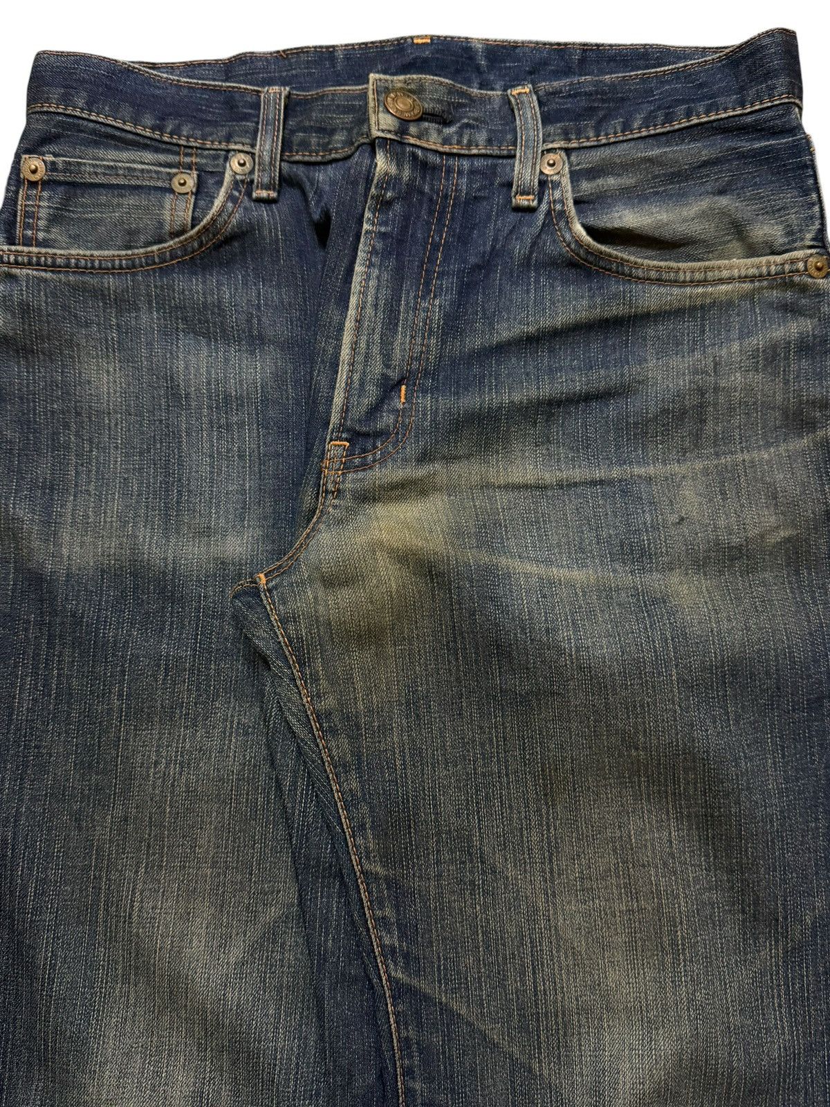 Edwin Vintage 90s Japan Edwin 503 Faded Distress Regular Loose Fit Size US 30 / EU 46 - 3 Thumbnail