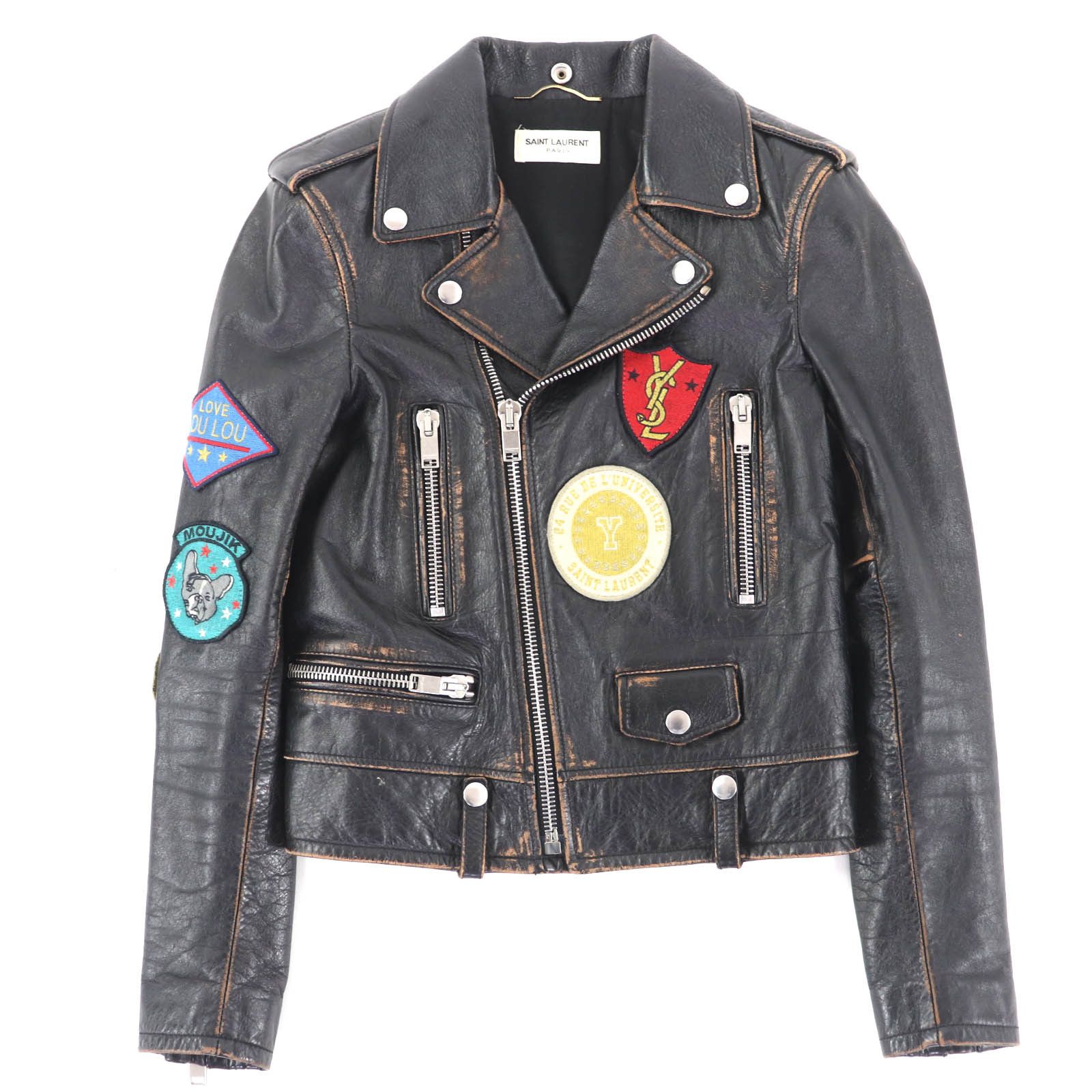 Yves Saint Laurent Yves Saint Laurent Saint Laurent Paris Cowhide Jacket Leather Outerwear 483854 DUTY FREE for USA Size ONE SIZE - 1 Thumbnail