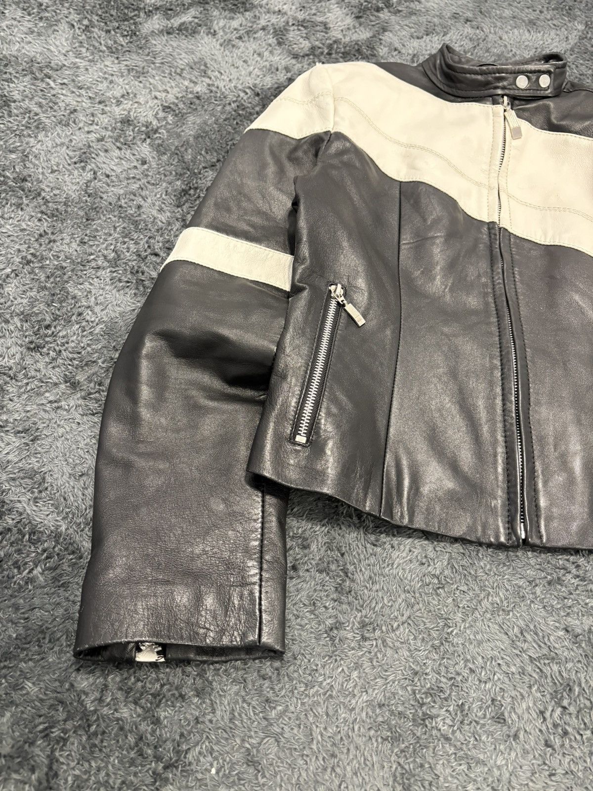 Japanese Brand Vintage Dakota Real Leather Racing Jacket Size M / US 6-8 / IT 42-44 - 3 Thumbnail