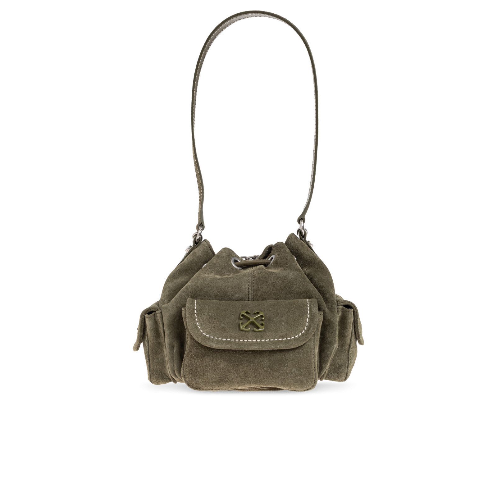 Off-White OFF WHITE DUMBO Green Suede Shoulder Bag New & Authentic Size ONE SIZE - 2 Thumbnail
