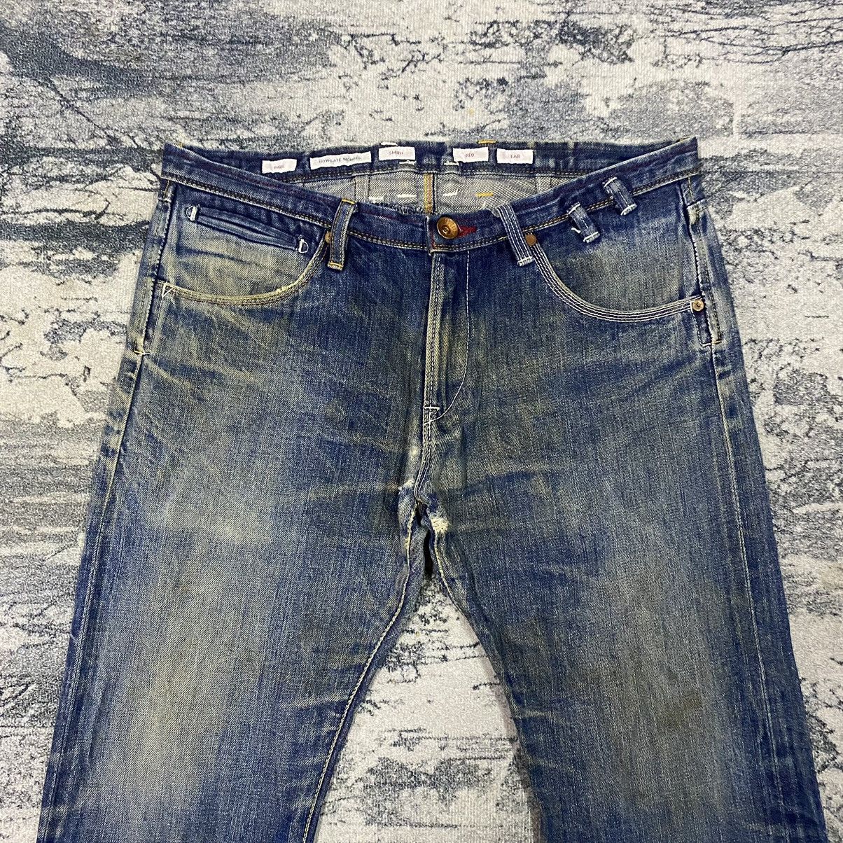 If Six Was Nine × Paul Smith Red Ear × Vintage Vintage Selvedge Paul Smith Rusty Faded Distress Denim Jeans Size US 33 - 4 Thumbnail