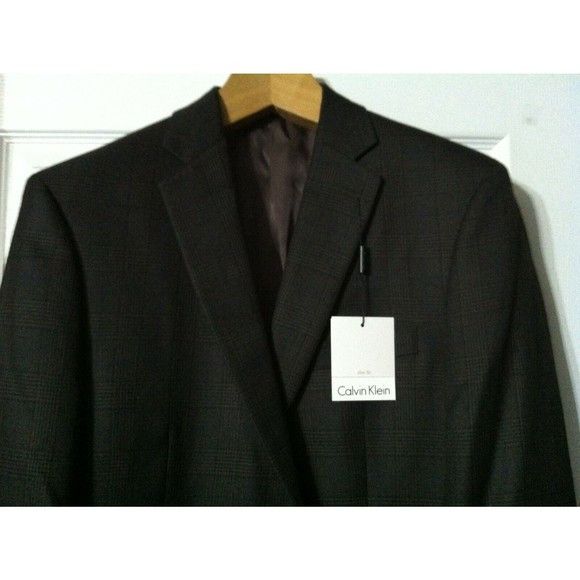 Calvin Klein CALVIN KLEIN MEN'S NEW POLYESTER BLEND JACKET BLAZER SZ :40R Size 40R - 2 Thumbnail