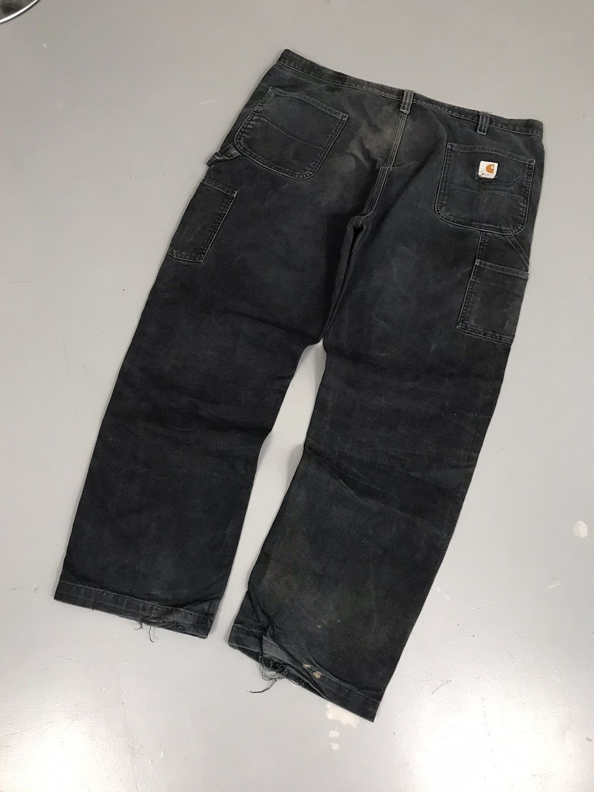 Carhartt × Vintage Faded Vintage Carhartt 100098 001 double knee denim Size US 42 / EU 58 - 9 Thumbnail
