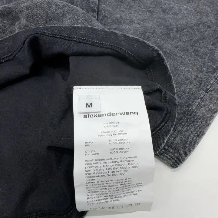 Alexander Wang Alexander Wang SS22 Cropped Logo T-shirt in Gray - Size M / US 6-8 / IT 42-44 - 7 Thumbnail