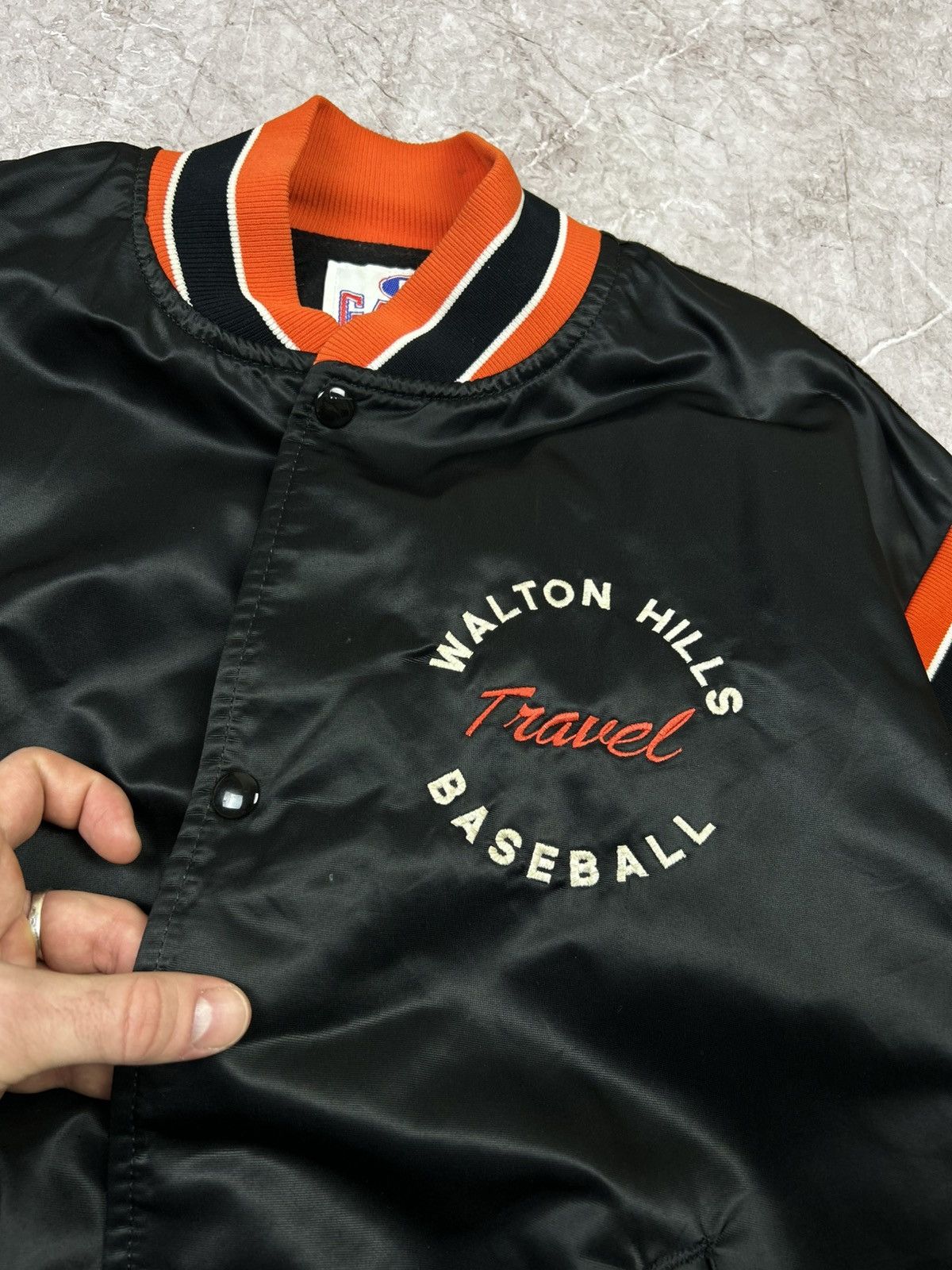Vintage Vintage 90s Satin Baseball Bomber Jacket Size US L / EU 52-54 / 3 - 5 Thumbnail