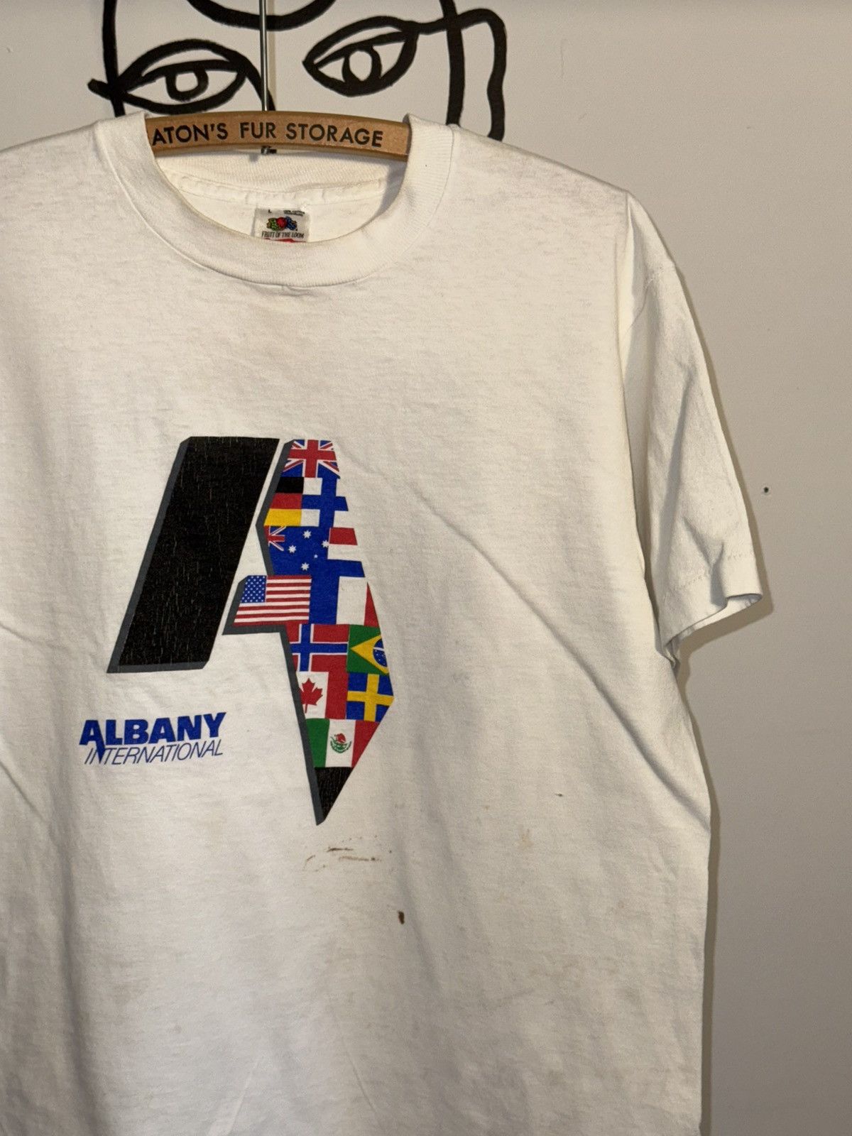 Fruit Of The Loom × Vintage Vintage 90s Albany International Running the World Over tee Size US L / EU 52-54 / 3 - 2 Thumbnail