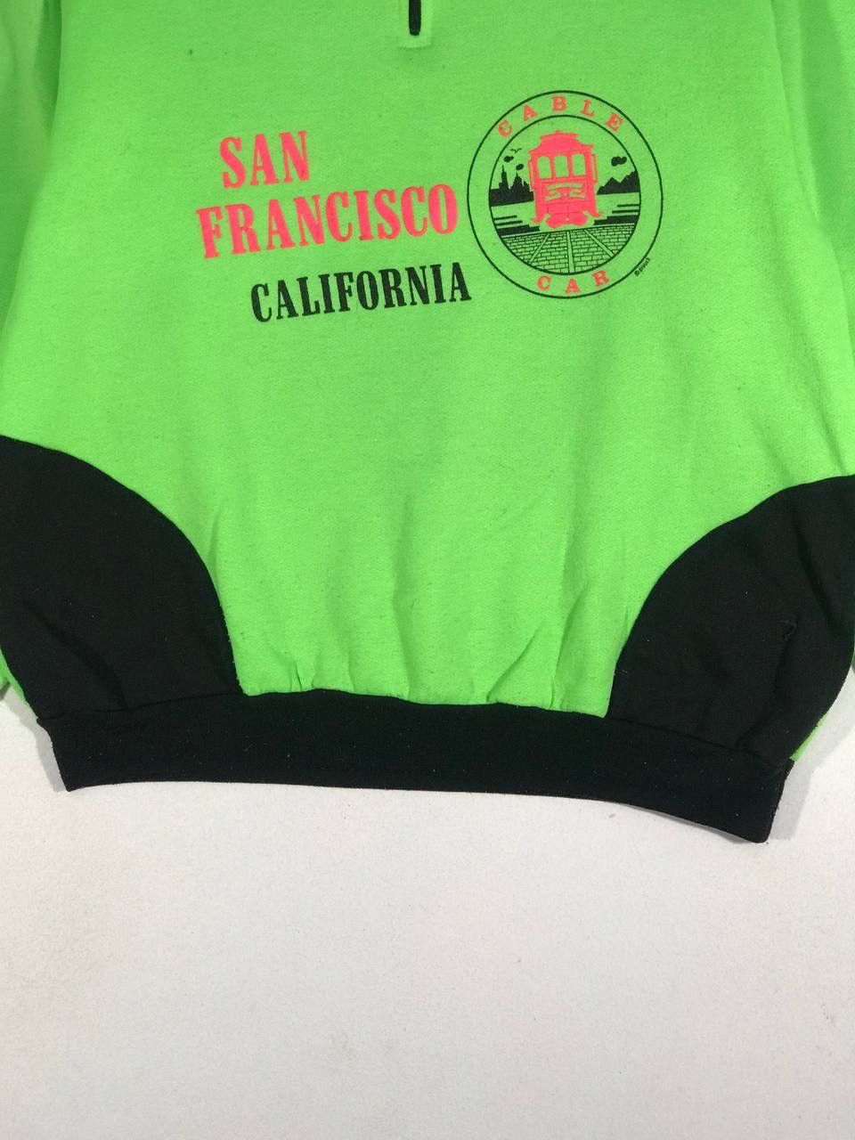 Vintage 90s sanfrancisco cable car half zipper jumper size L