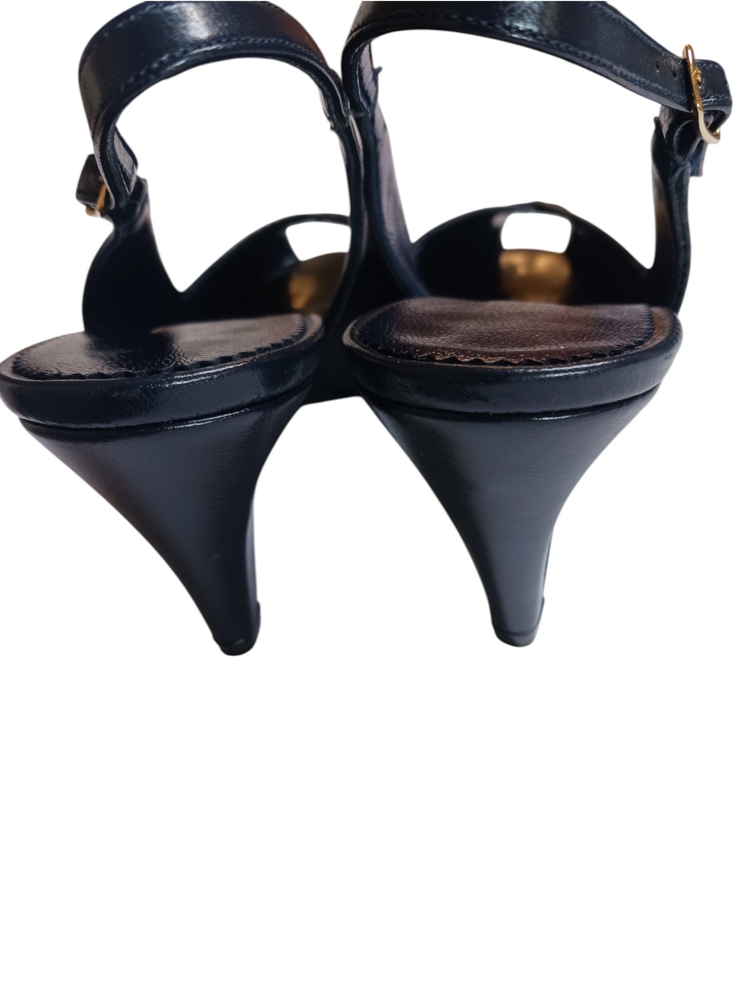 Vintage Vintage NWT Italian Blue Leather Slingback Kitten Heels Size US 8.5 / IT 38.5 - 7 Thumbnail