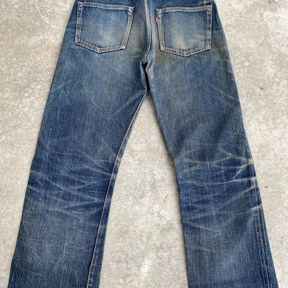 Denime Vintage 90’s Denime Faded Blue Distressed Selvedge Jeans Size US 30 / EU 46 - 11 Thumbnail