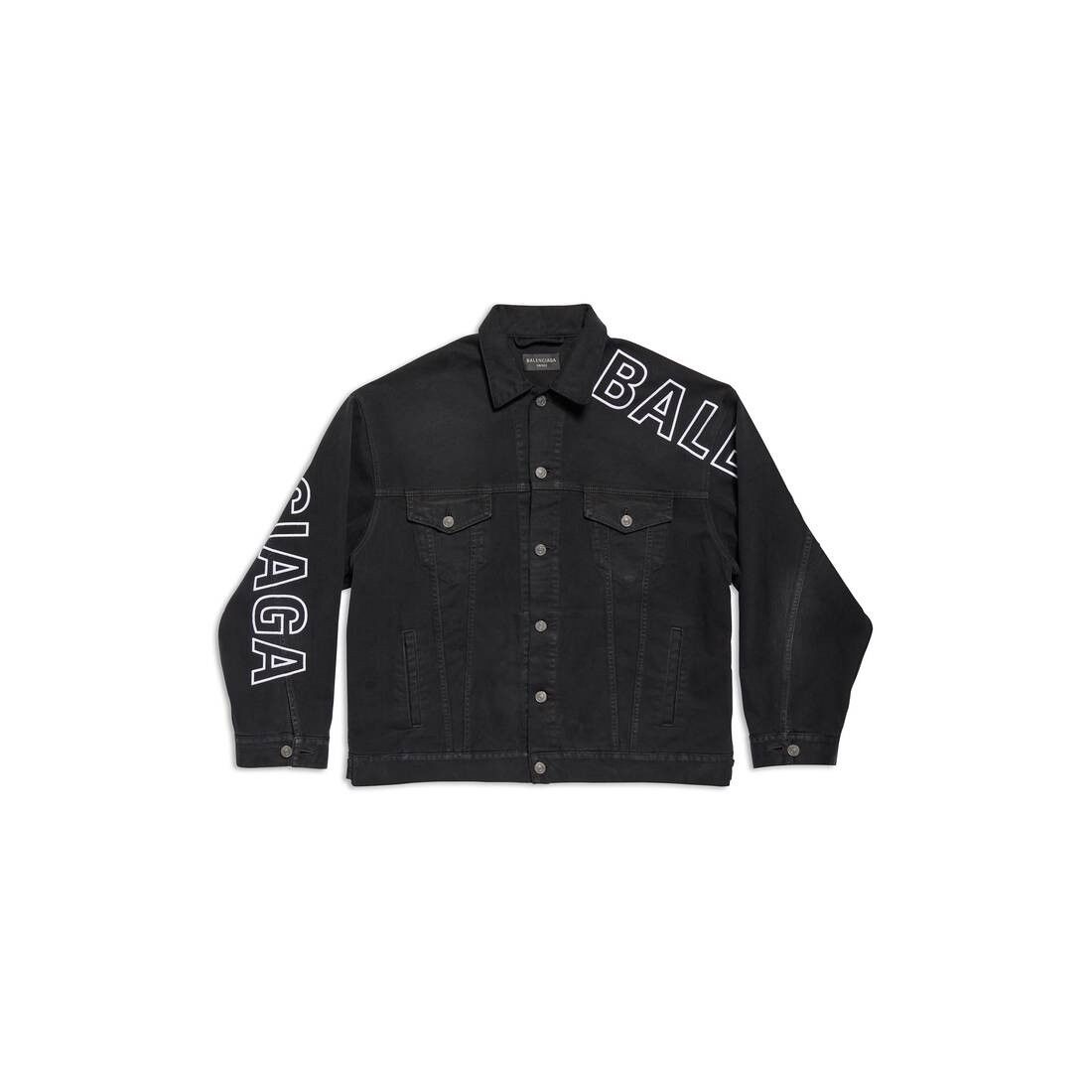 Balenciaga o1w1db10425 Dup / Outline Large Fit Jacket in Black Size US M / EU 48-50 / 2 - 1 Thumbnail