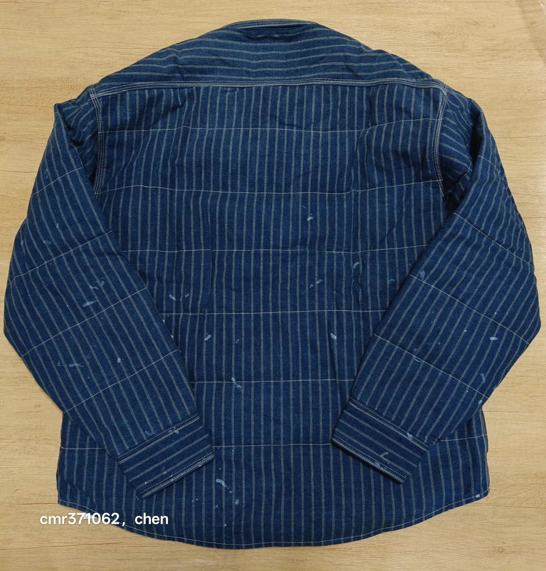 Visvim VISVIM 25 ICT HELLION DMGD Indigo Stripe Down JKT Size US XL / EU 56 / 4 - 8 Thumbnail