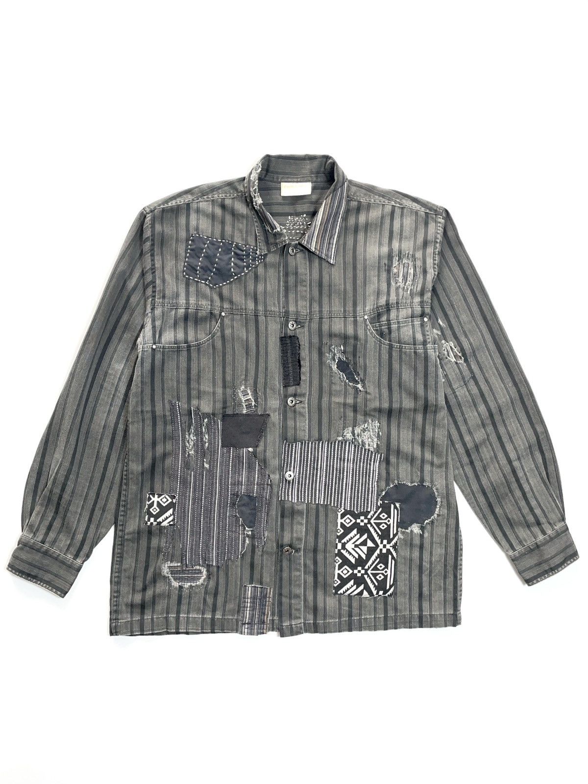 Japanese Brand × Vintage Custom reworked Japanese vintage shirt Create Barefoot Size US L / EU 52-54 / 3 - 1 Thumbnail