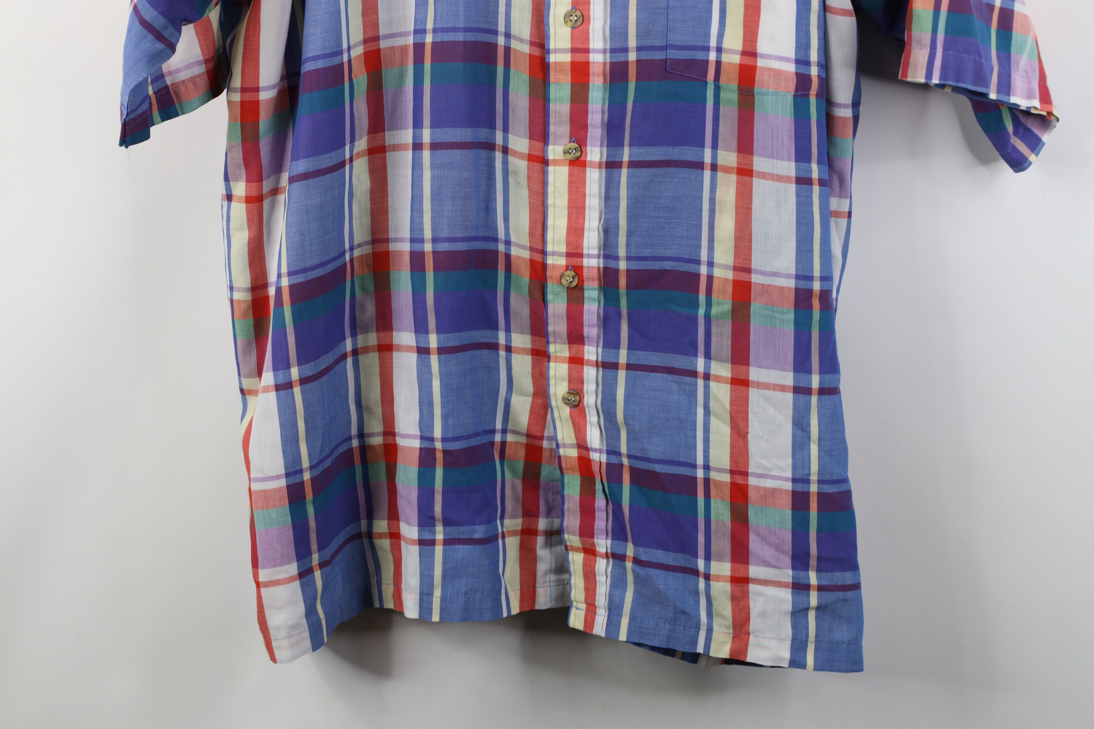 Vintage Vintage 90s Streetwear Madras Collared Button Down Shirt Size US XL / EU 56 / 4 - 3 Thumbnail
