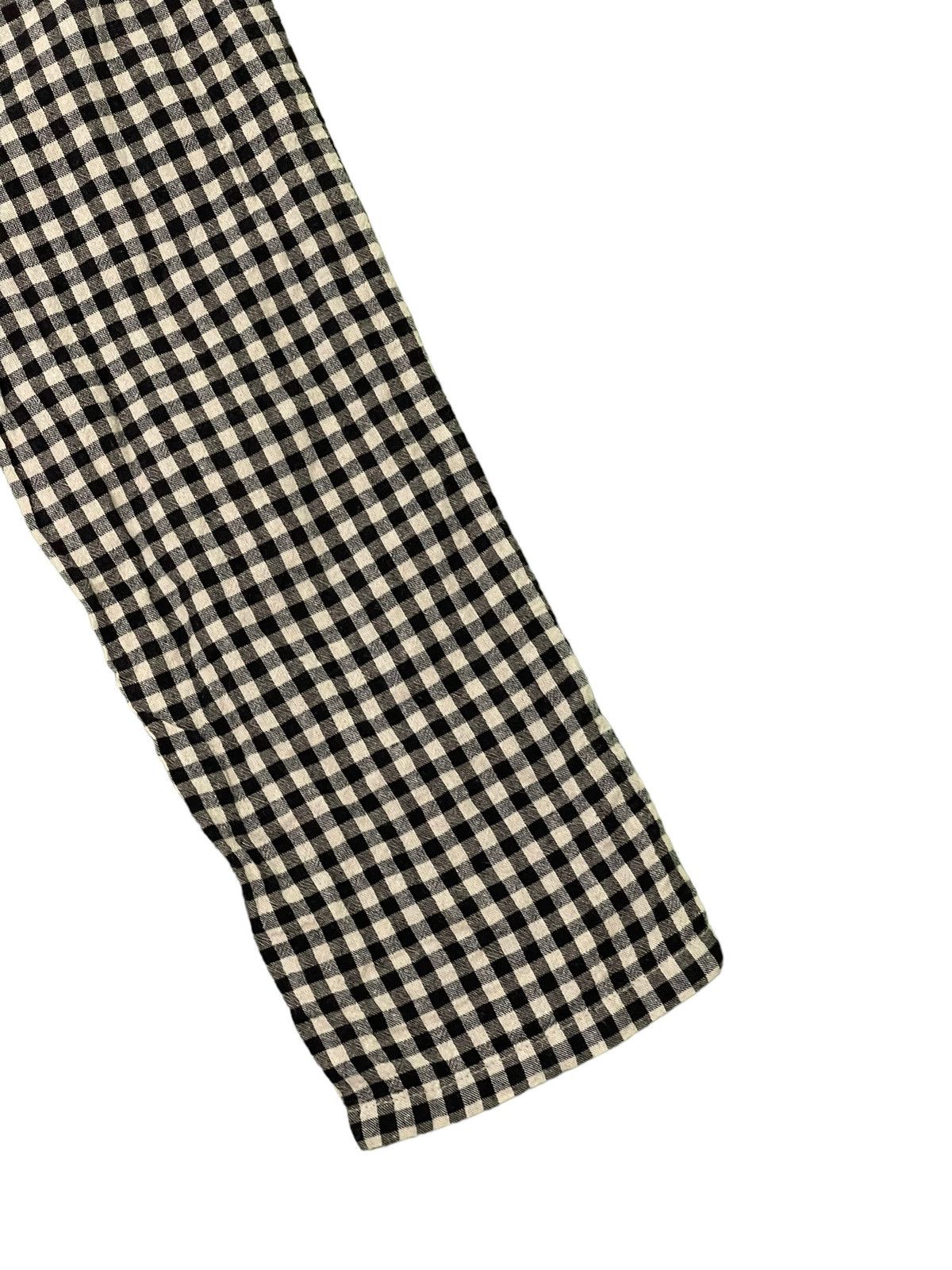 Japanese Brand Linen Check Pant Cube Sugar Straight 7🟦0 Size US 31 - 3 Thumbnail
