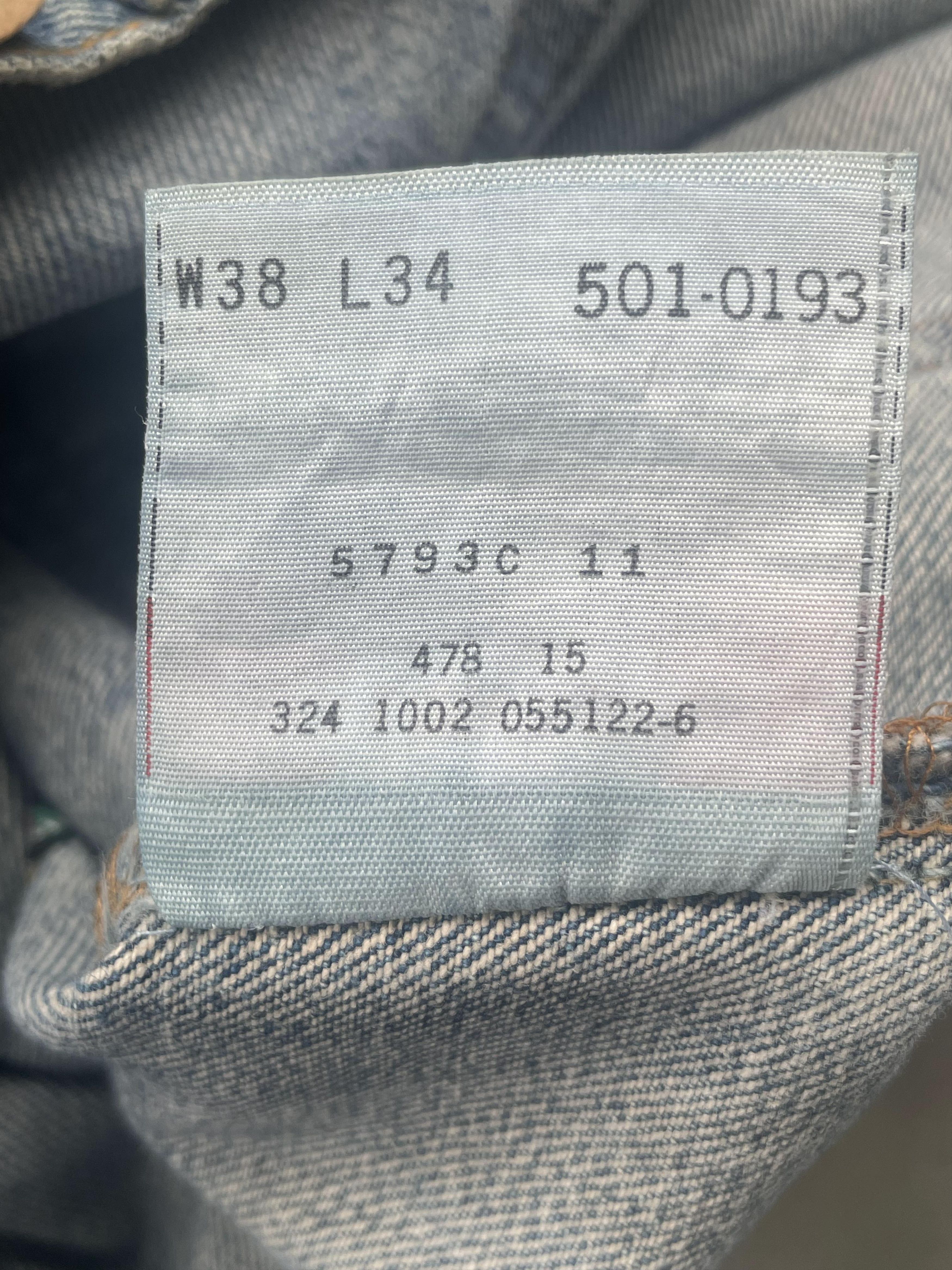 Levi's × Vintage Vintage Levis 501 e 2002 Mickey Faded Distresed Denim Size US 38 / EU 54 - 9 Thumbnail
