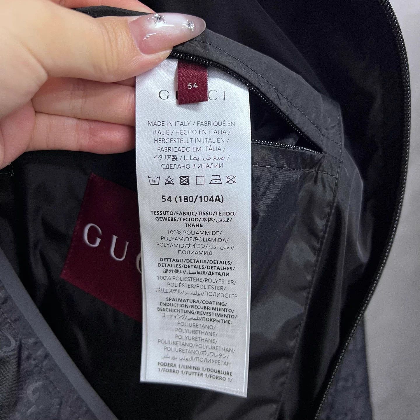 Gucci Gucci Black Logo Allover Hooded Zip Jacket Size 54 Size US L / EU 52-54 / 3 - 4 Thumbnail