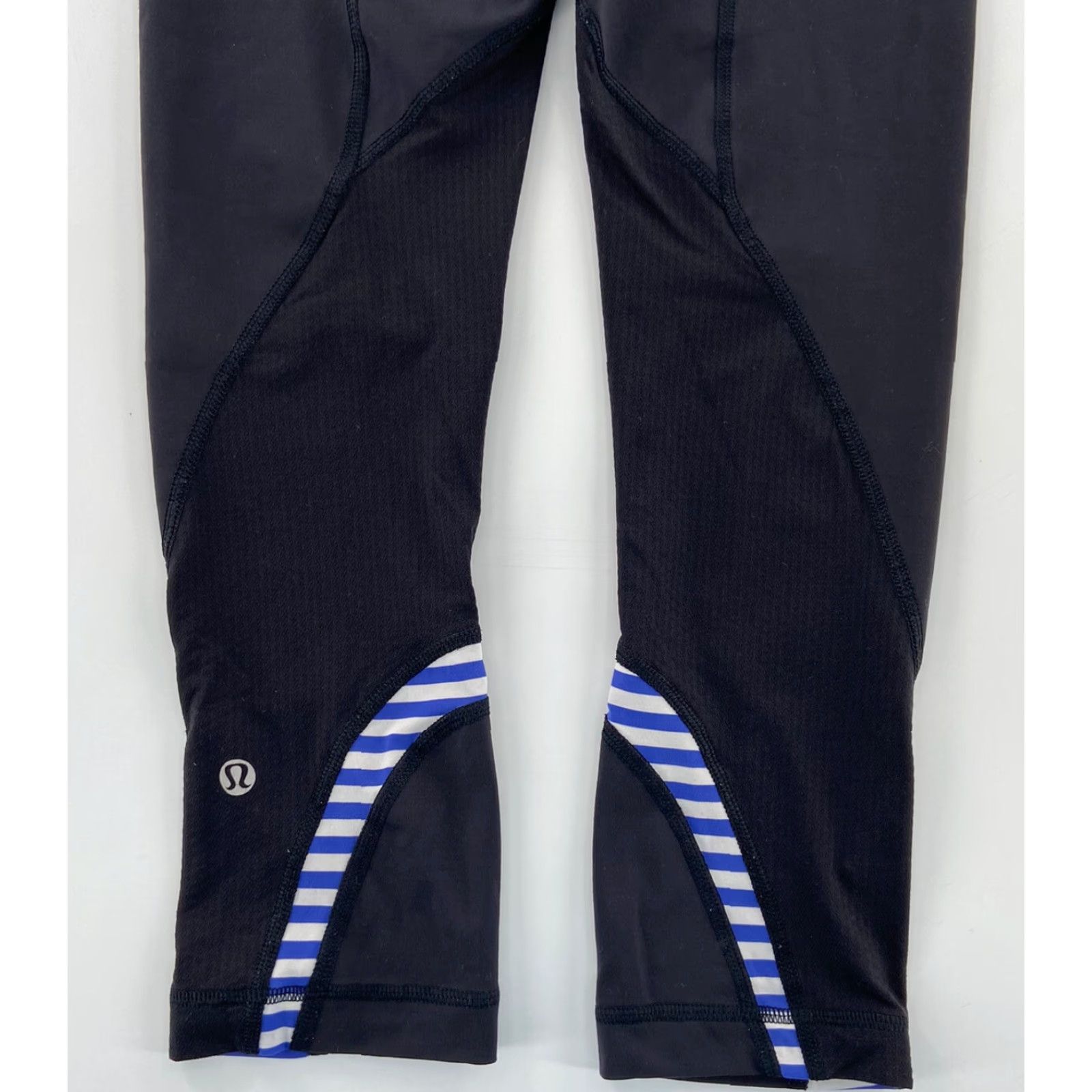Lululemon Lululemon Speed Up Crop Leggings Activewear Pants Women's Size 4 Black Blue Cropped Size 27" / US 4 / IT 40 - 3 Thumbnail