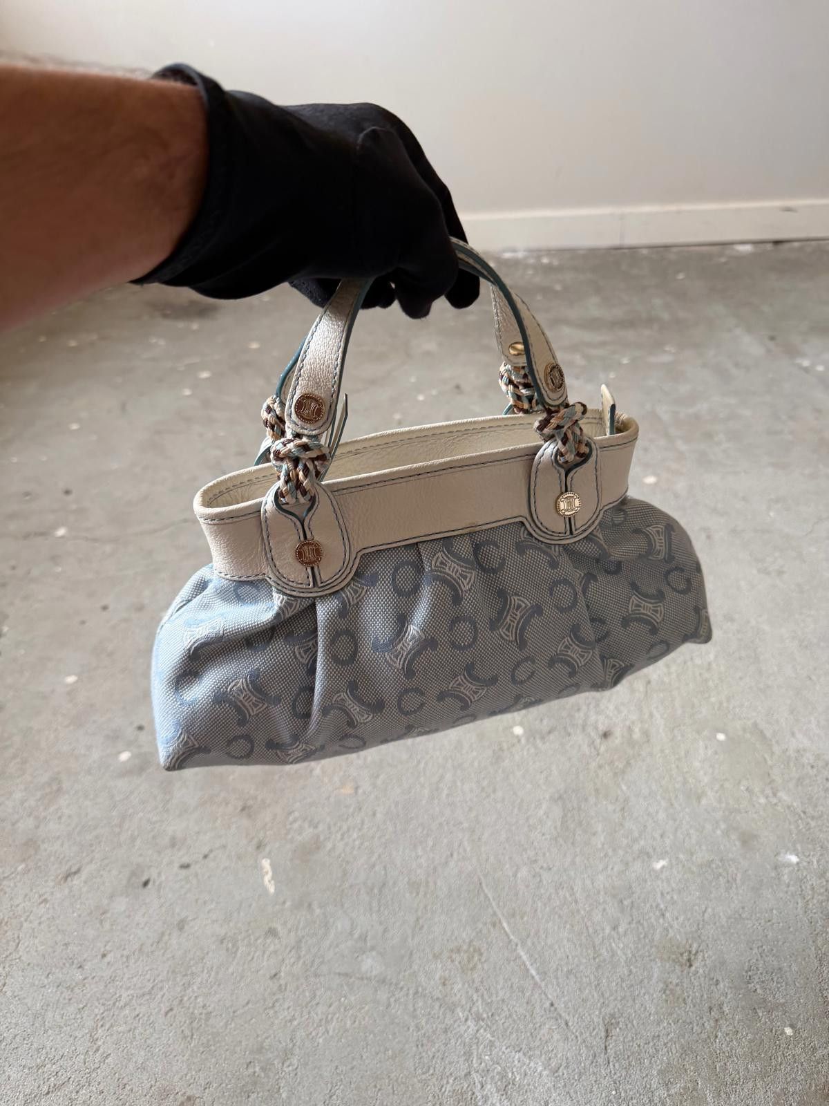 Celine Celine Macadam Brazone Mini Shoulder Bag Blue Size ONE SIZE - 5 Thumbnail