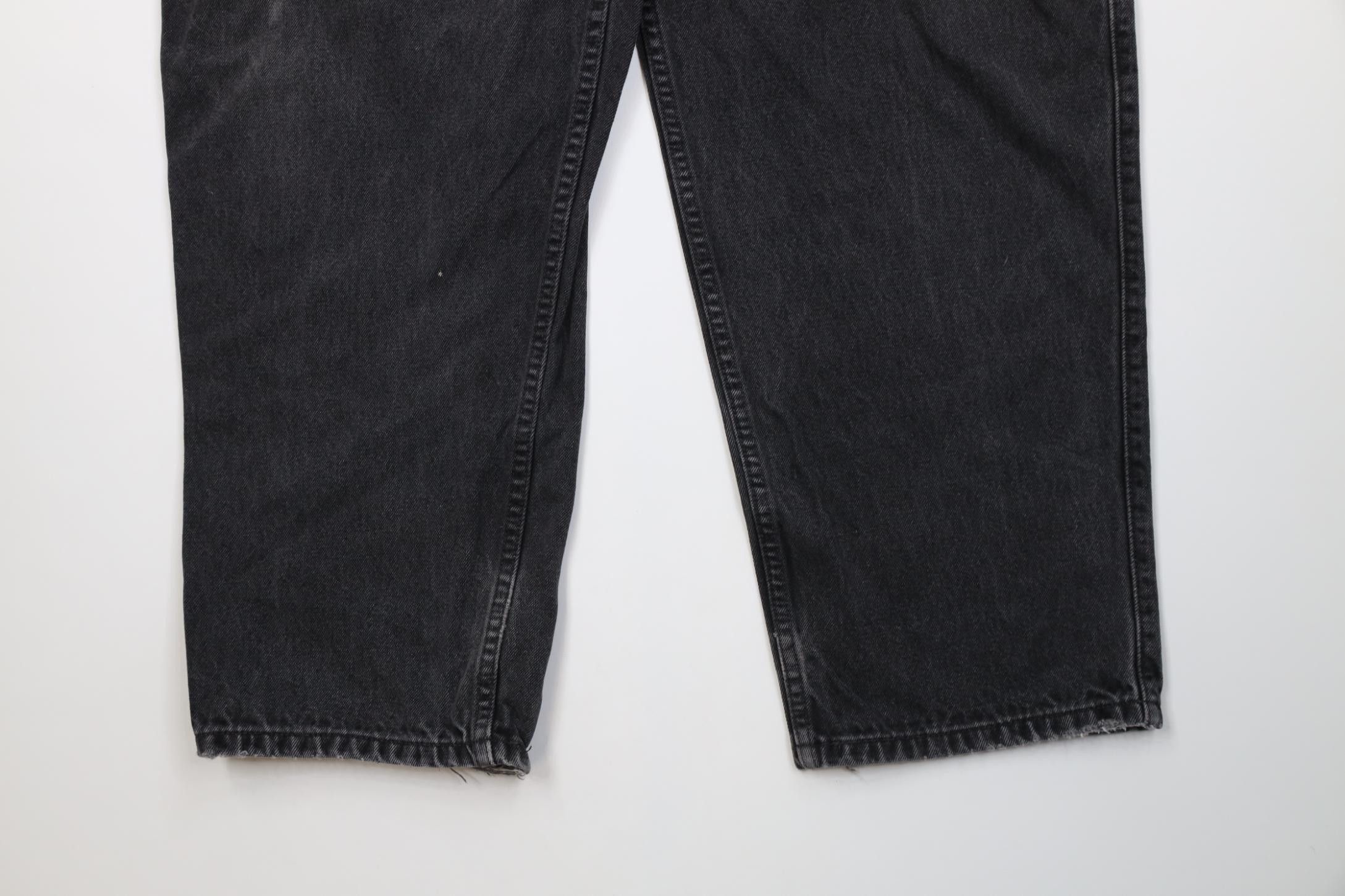 Levi's Vintage 90s Levis Loose Fit Baggy Wide Leg Denim Jeans Black Size US 44 / EU 60 - 4 Thumbnail