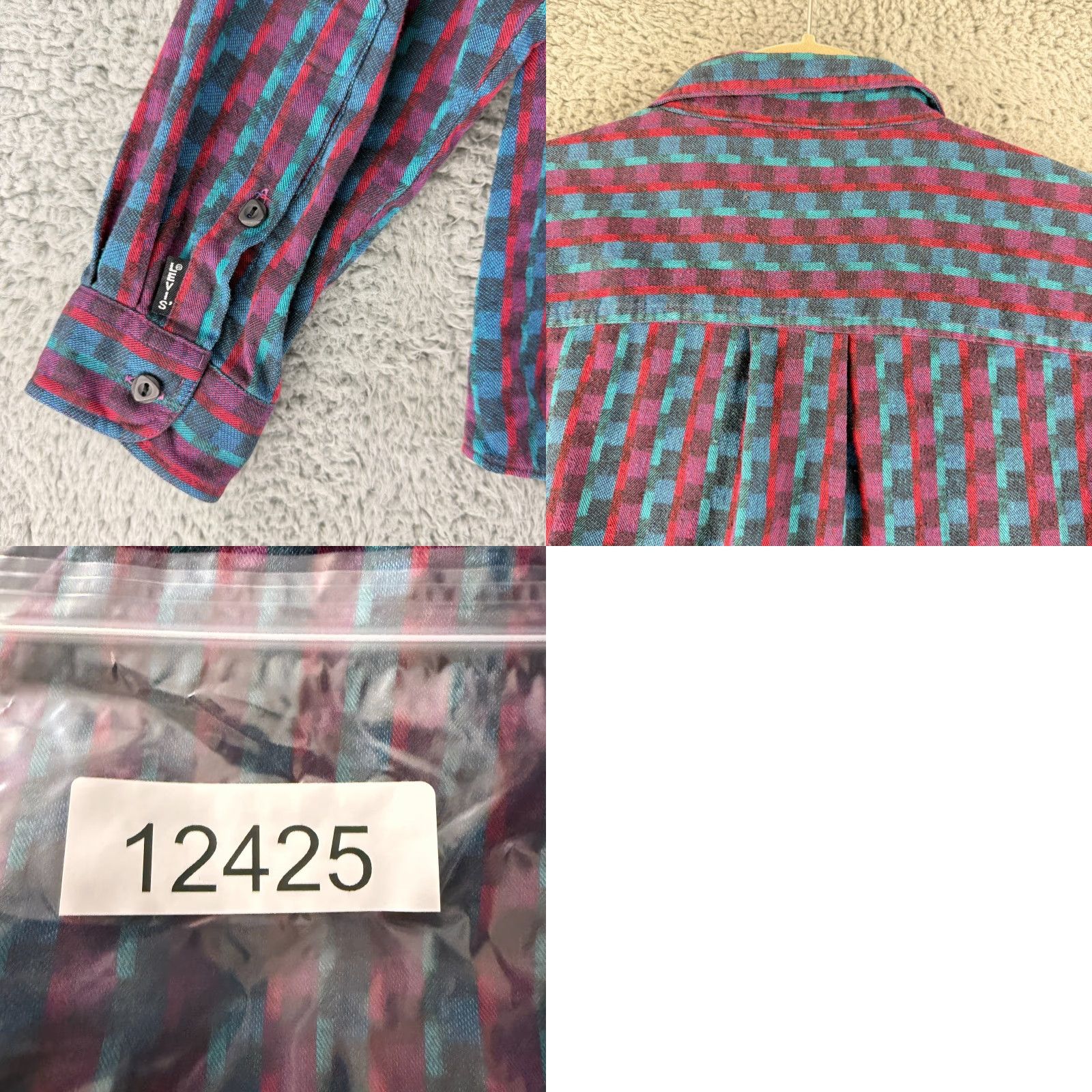 Levi's VINTAGE Levi's Button-Up Shirt Mens L Blue Geo Print Long Sleeve Cotton VTG USA Made Size US L / EU 52-54 / 3 - 9 Thumbnail