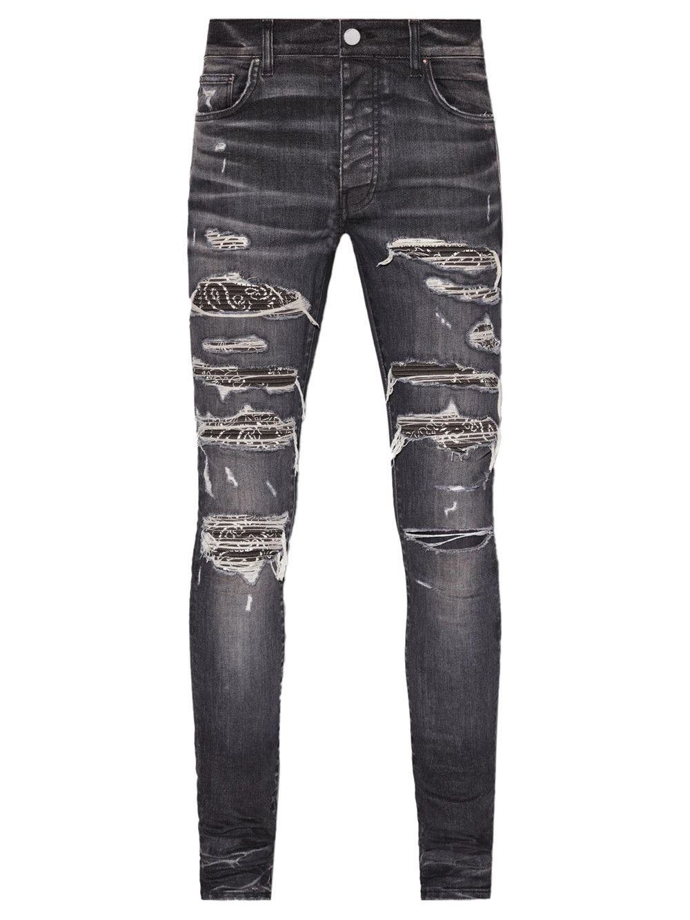 Amiri o1gr1nt1124 Bandana Thrasher Jeans in Grey Size US 30 / EU 46 - 1 Thumbnail