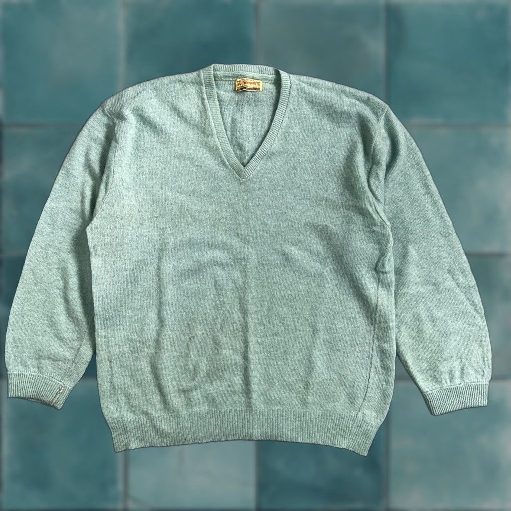 Altea VINTAGE Lord Jeff Knit Shirt 1950s Rockabilly Teal Green XL Men’s Wool Knit 1950s Lord Jeff Mens XL Teal Green Rockabilly Knit Shirt Size US XL / EU 56 / 4 - 1 Thumbnail