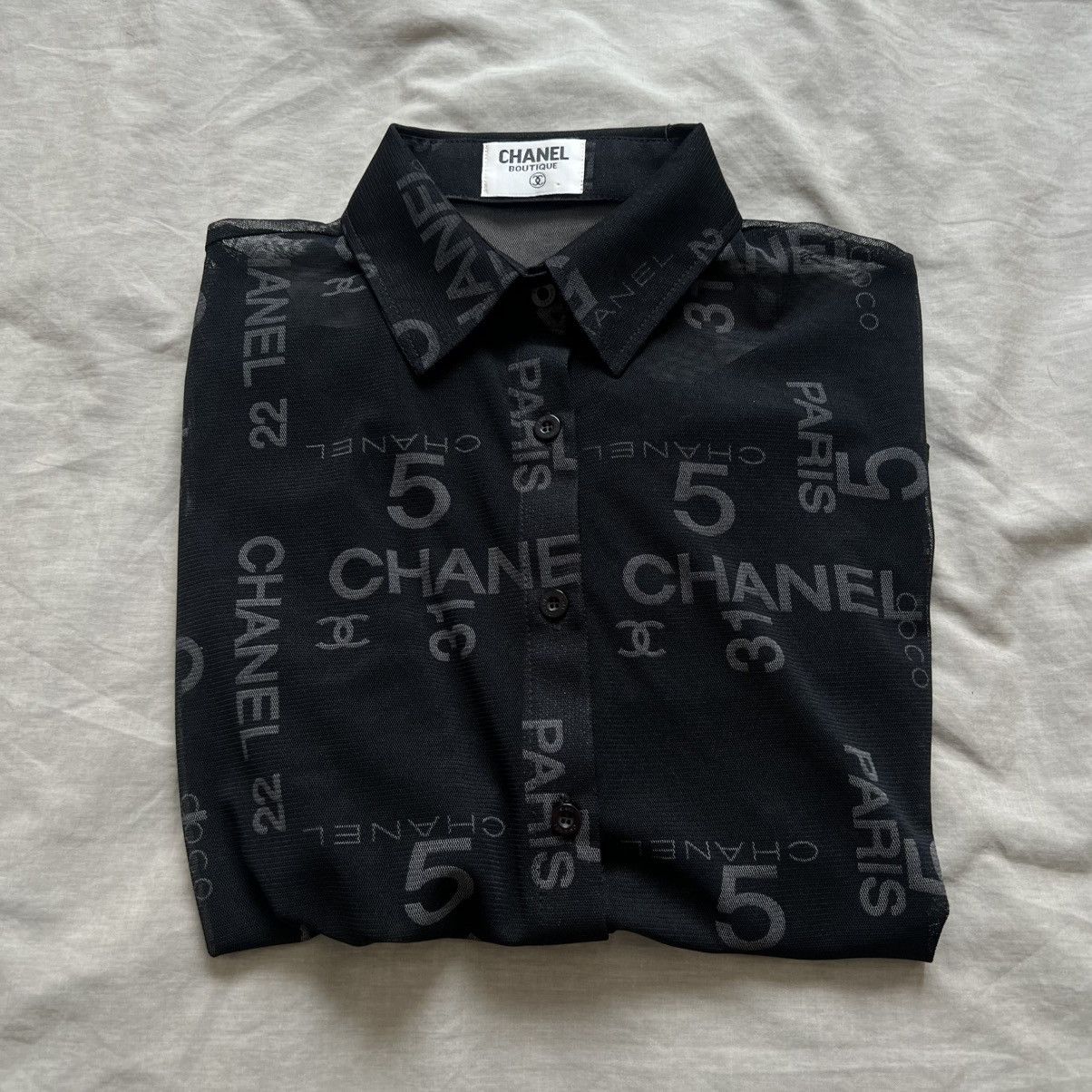Chanel Vtg Chanel Printed see through shirt Size M / US 6-8 / IT 42-44 - 2 Thumbnail