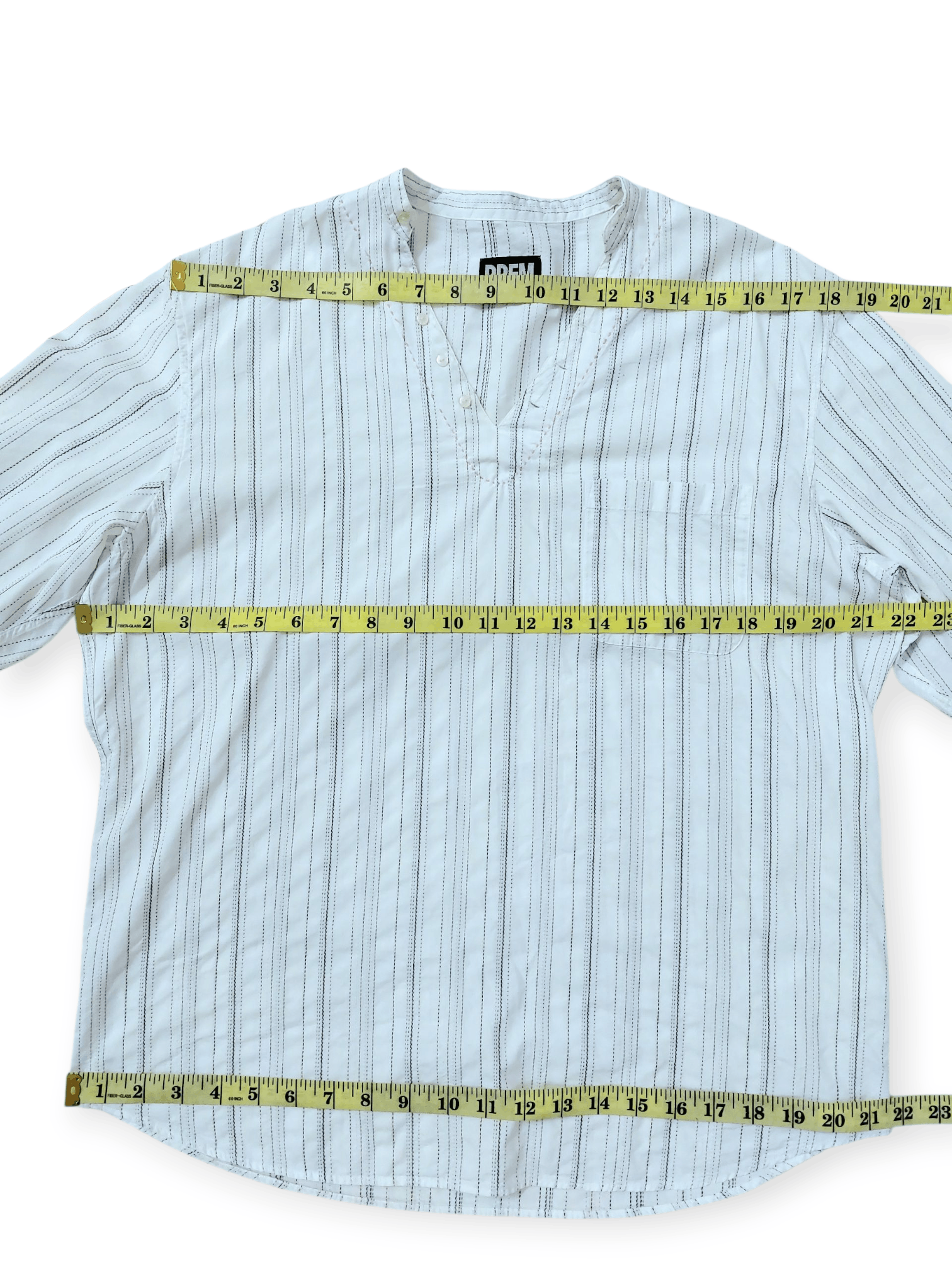 PPFM PPFM Striped V-neck Relaxed Cotton Shirts Size US M / EU 48-50 / 2 - 12 Thumbnail