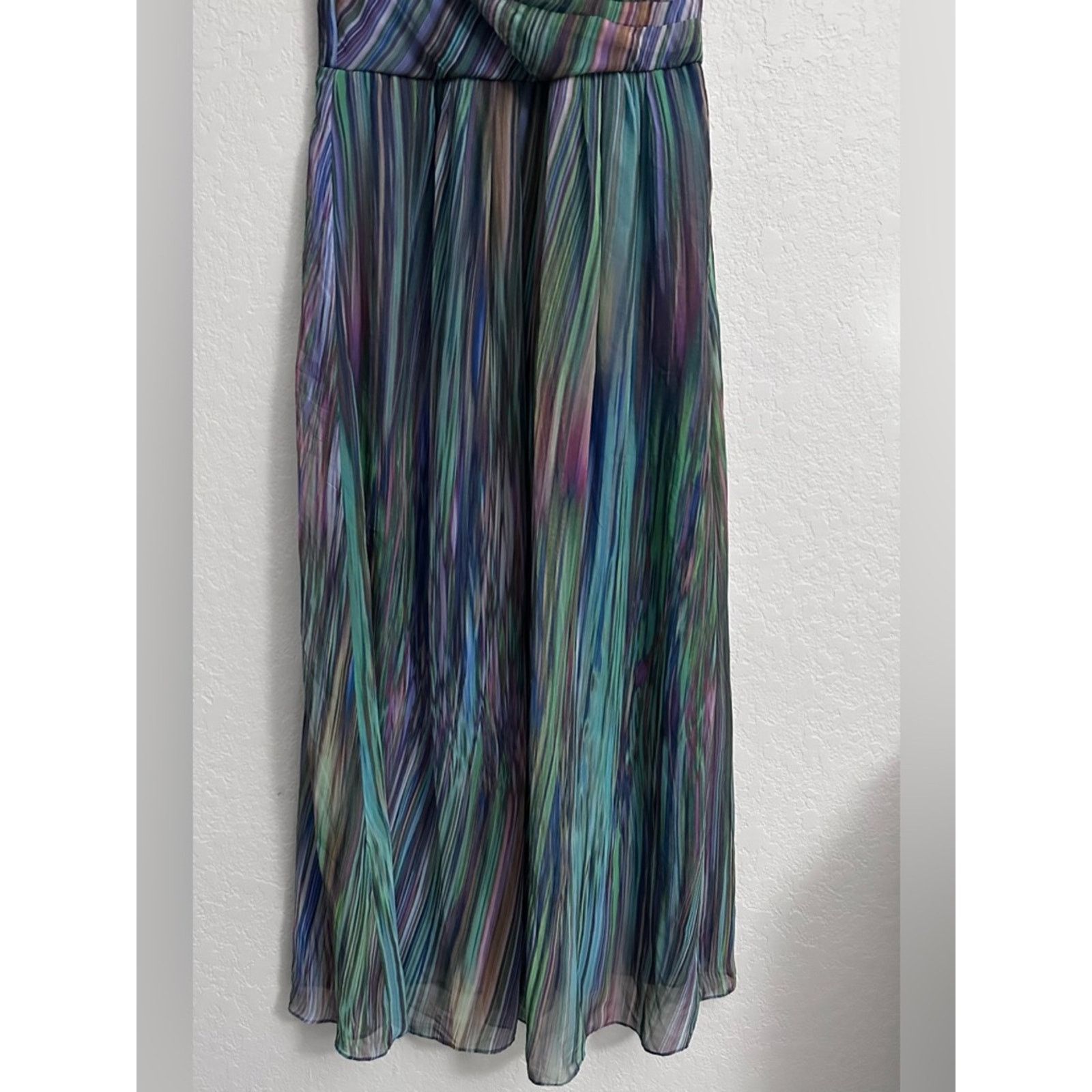 Coldwater Creek Coldwater Creek Women Chiffon Maxi Full V Neck Dress Size 14 Size XL / US 12-14 / IT 48-50 - 5 Thumbnail