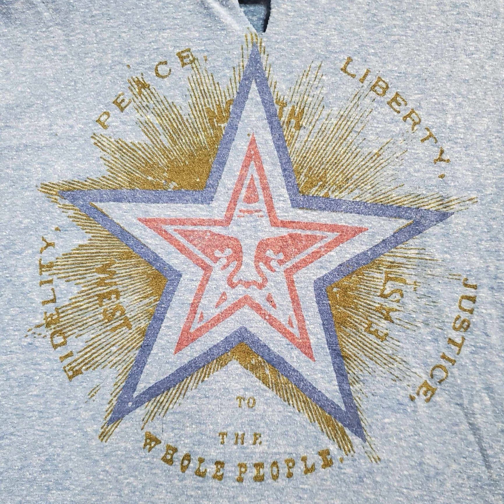 Obey VINTAGE Obey T Shirt Unisex Adults Small S Blue Grunge 80s 90s Single Stitch Cut Neck Rare Grail Skate Peace Shirt Mens Womens Girls Boys Size US S / EU 44-46 / 1 - 2 Thumbnail